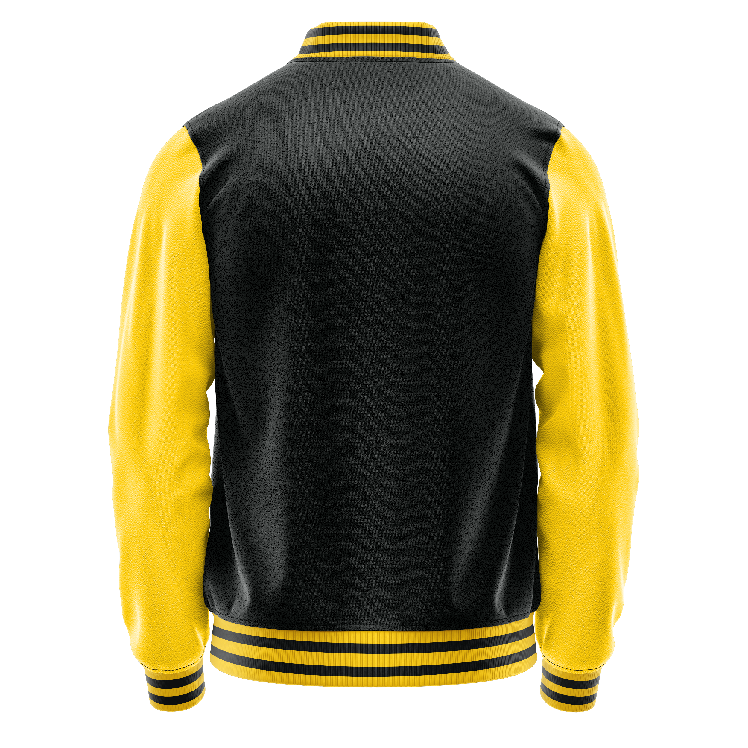Schwarz & Gold Leder Collegejacke JG17303017