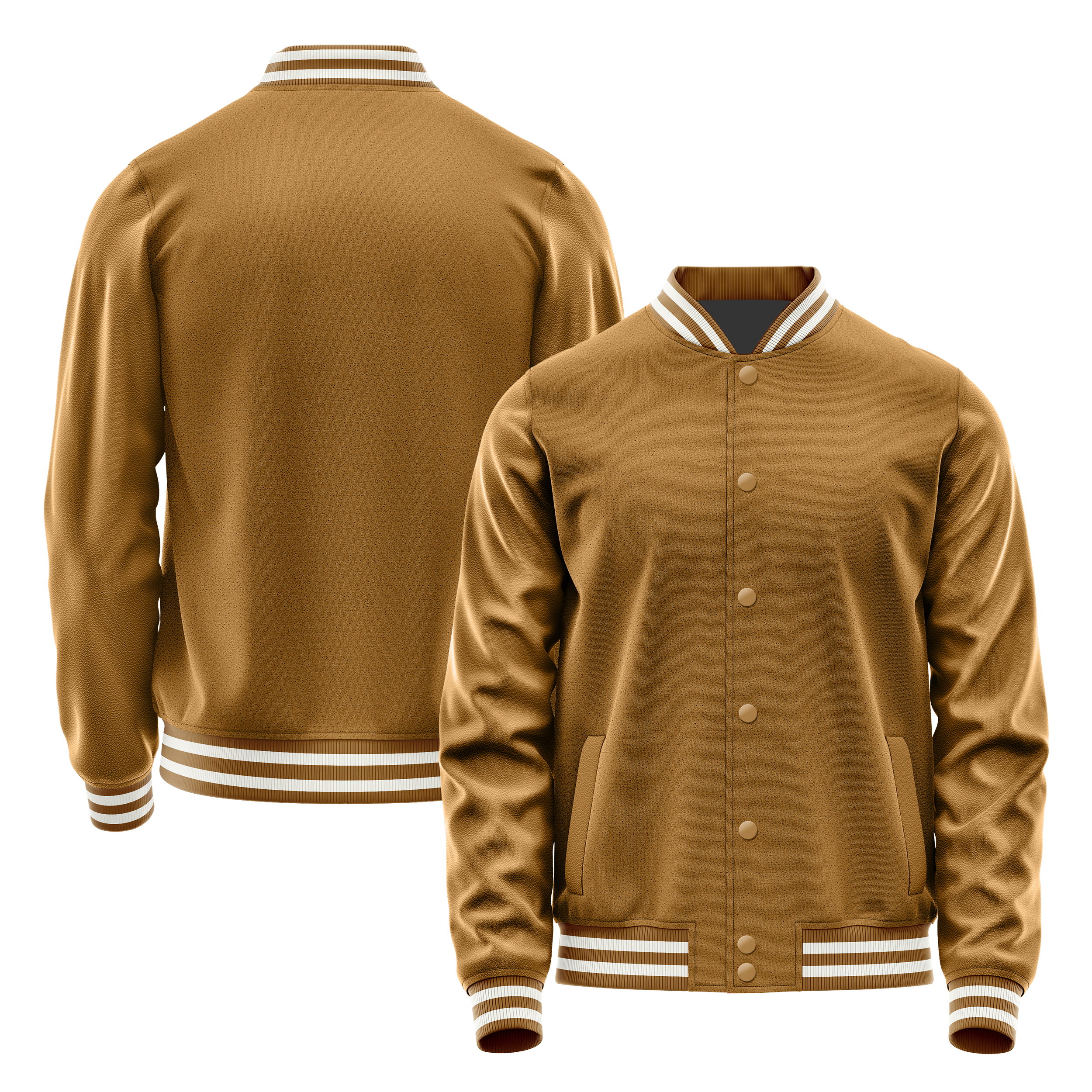 Khaki & Khaki Leder Collegejacke JG22222218