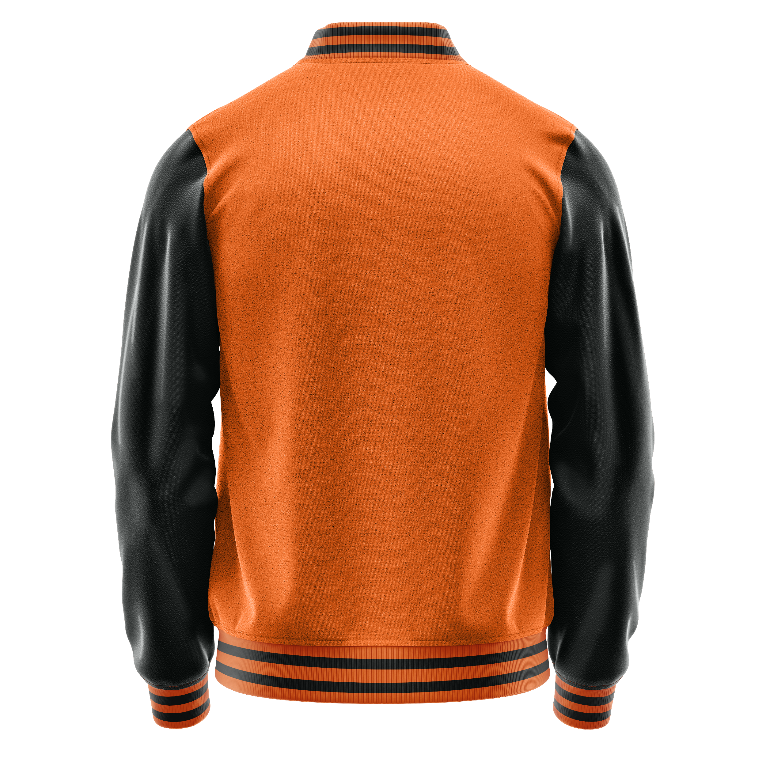 Orange & Schwarz Leder Collegejacke JG28172817