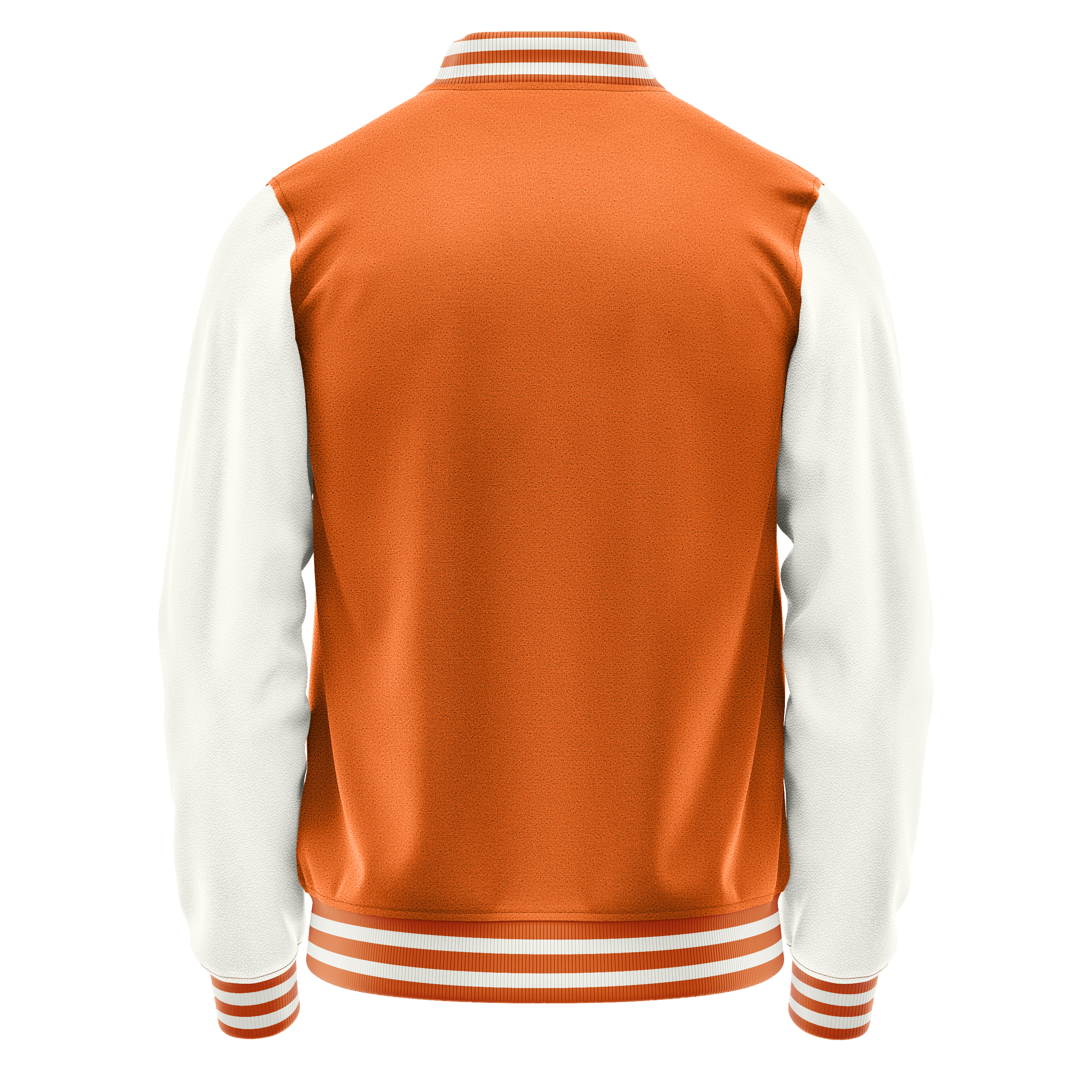Orange & Weiß Leder Collegejacke JG28182818