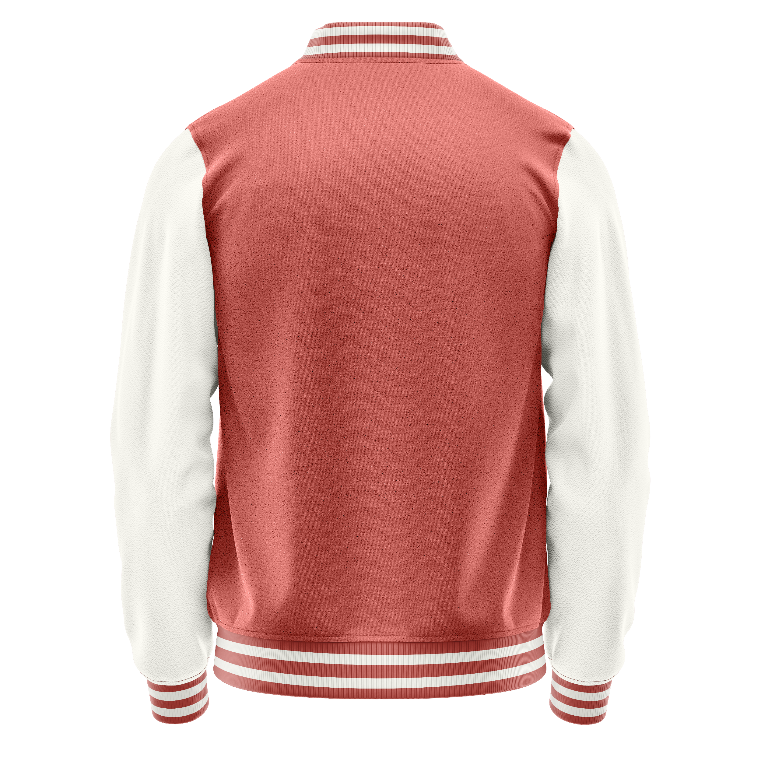 Kupferrosa & Weiß Leder Collegejacke JG29182918
