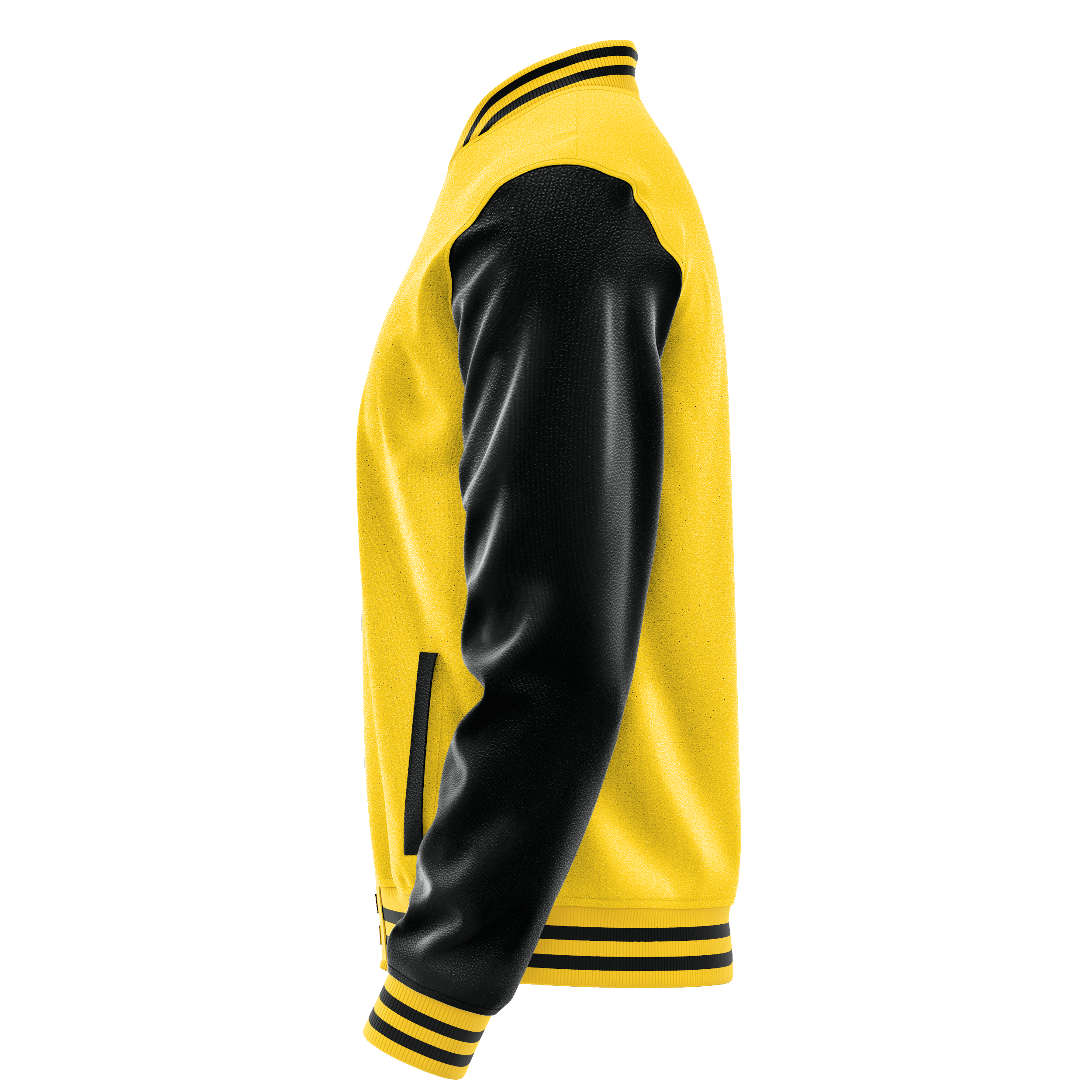 Gold & Schwarz Leder Collegejacke JG30173017