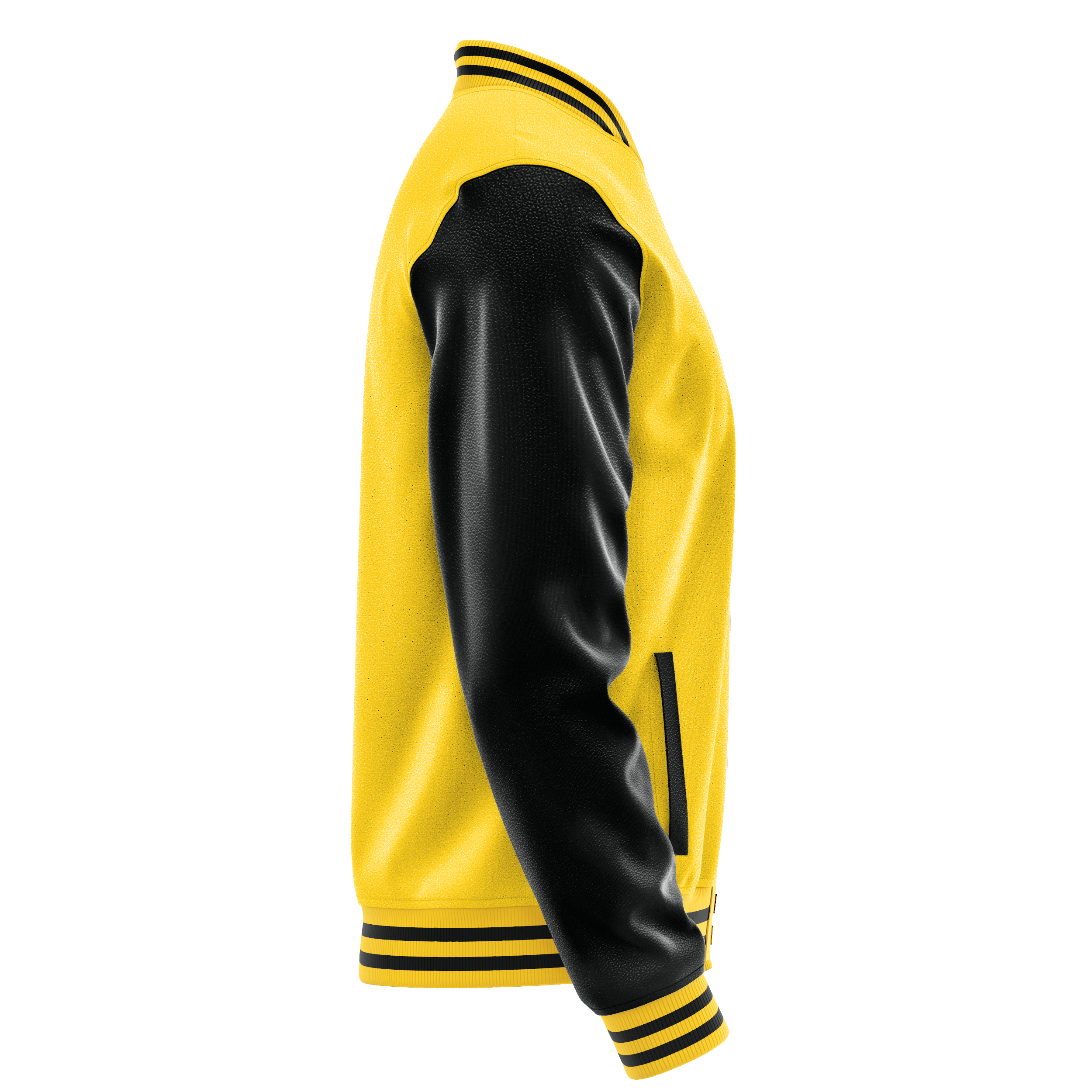 Gold & Schwarz Leder Collegejacke JG30173017