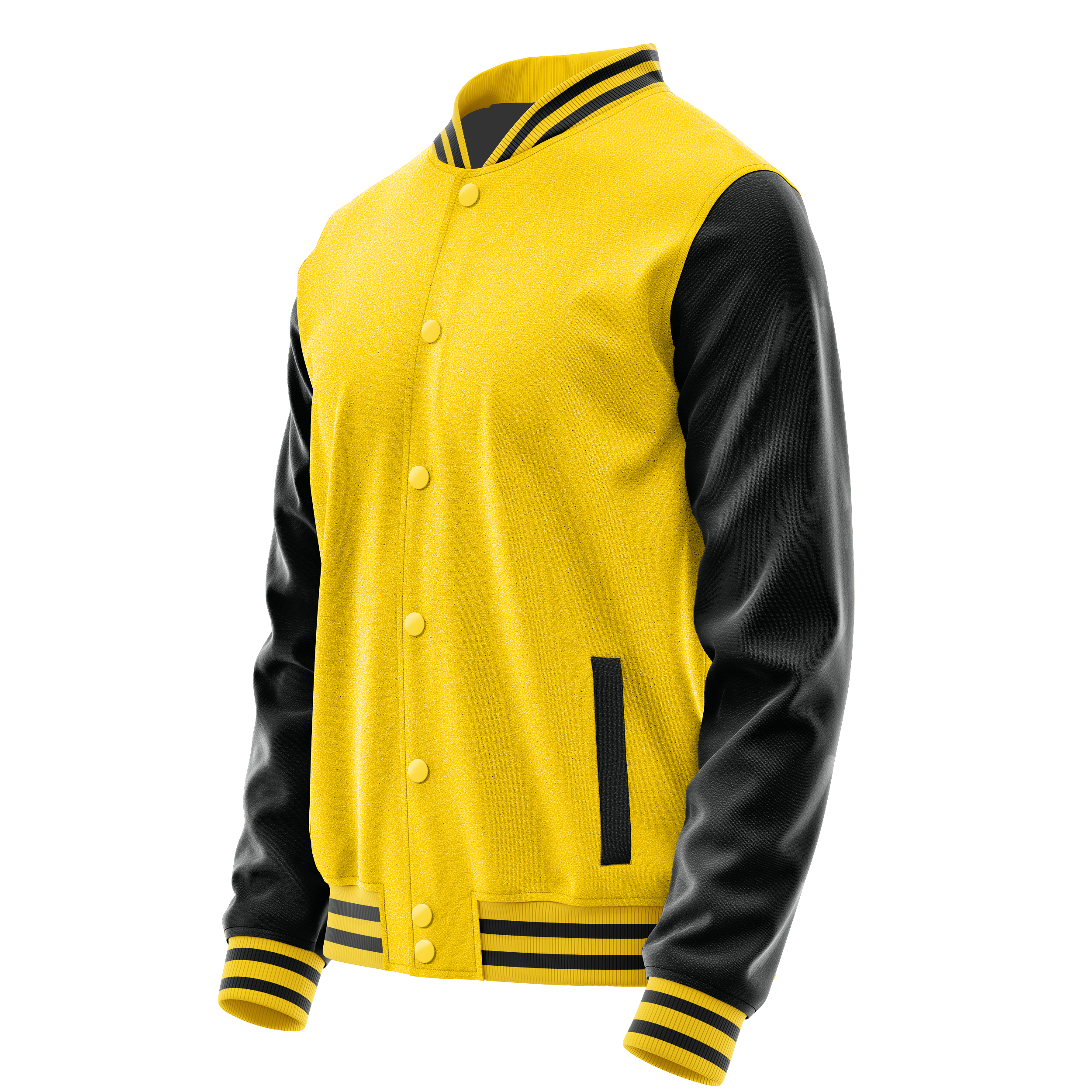 Gold & Schwarz Leder Collegejacke JG30173017