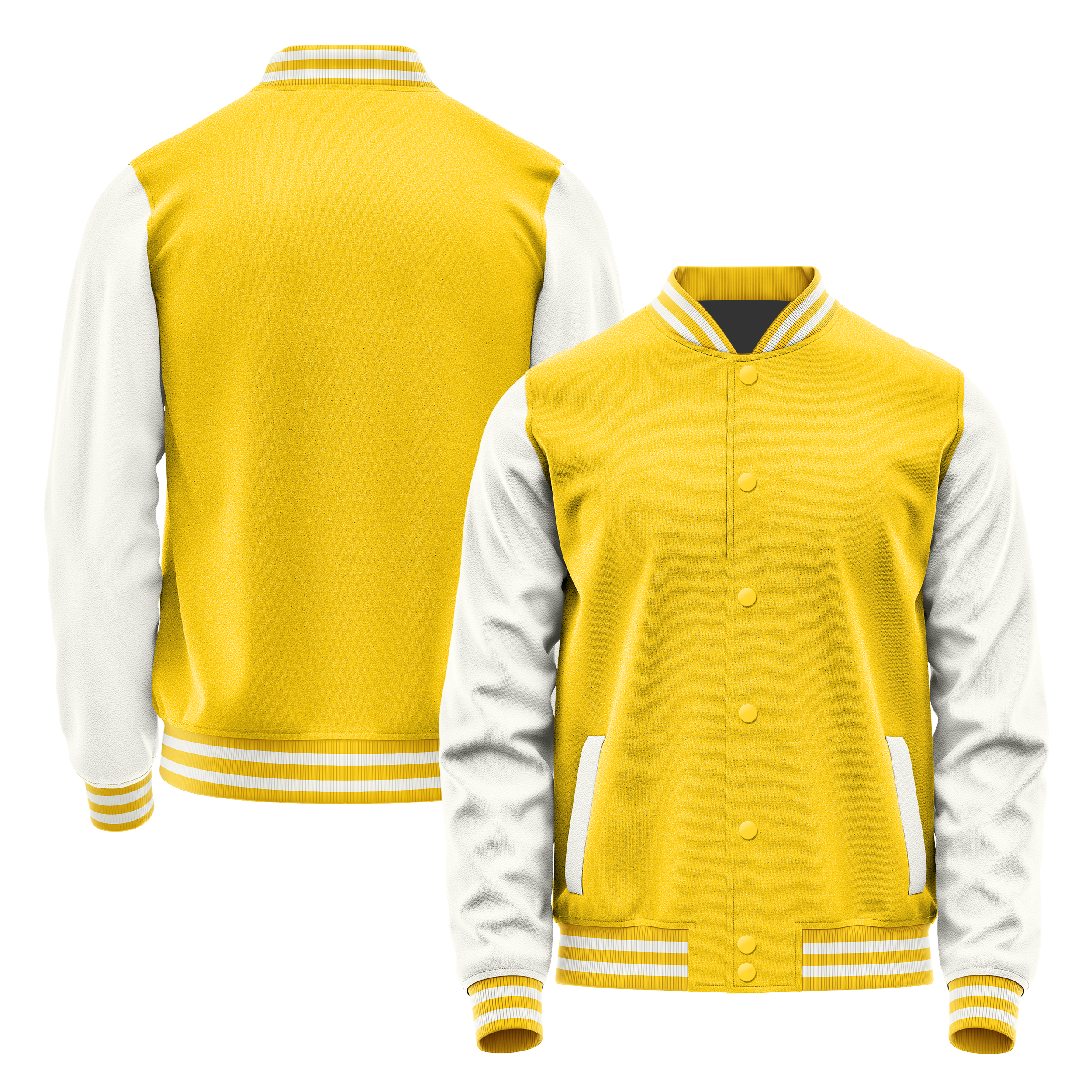 Gold & Weiß Leder Collegejacke JG30183018