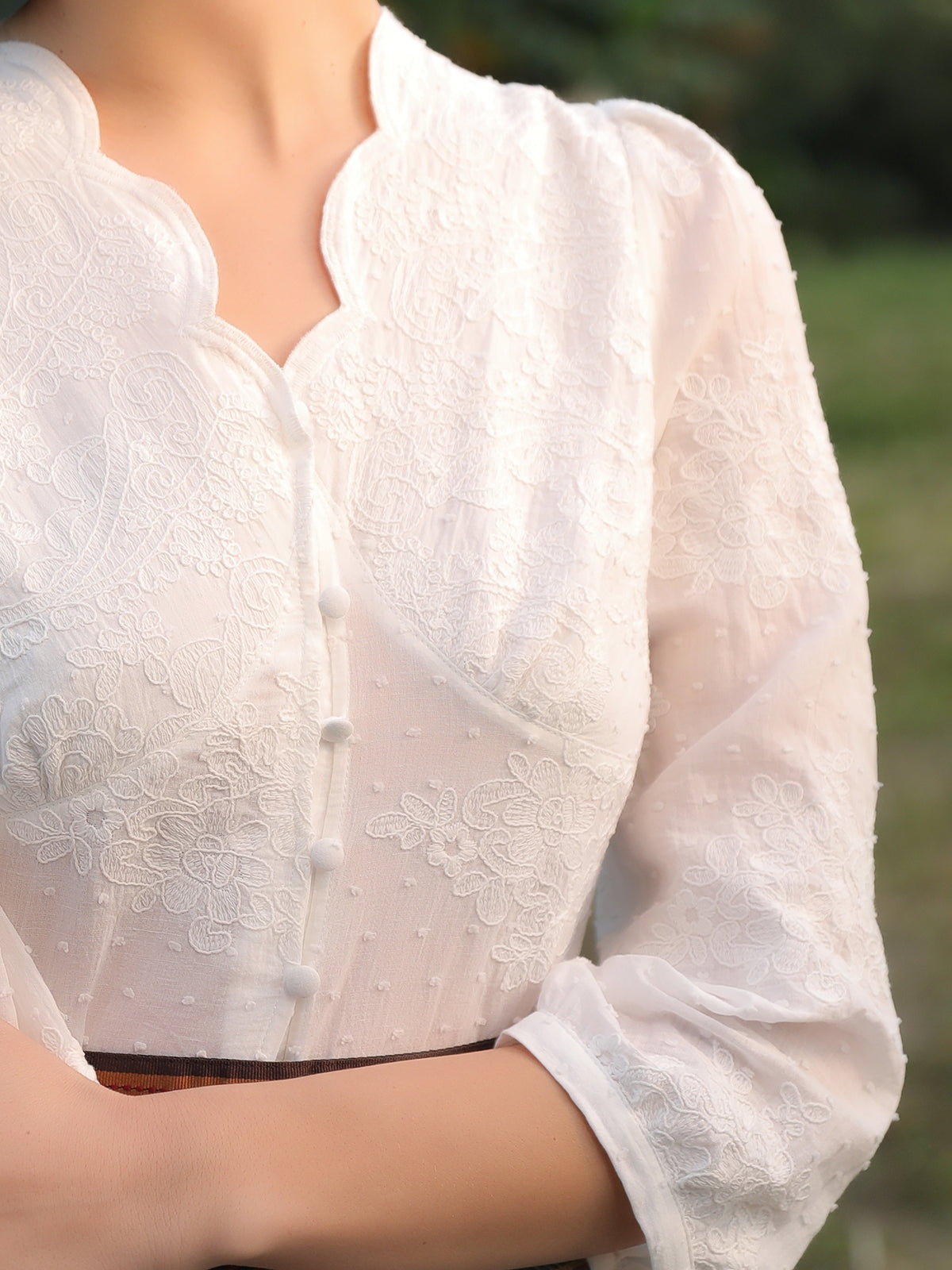 Ladies white blouse