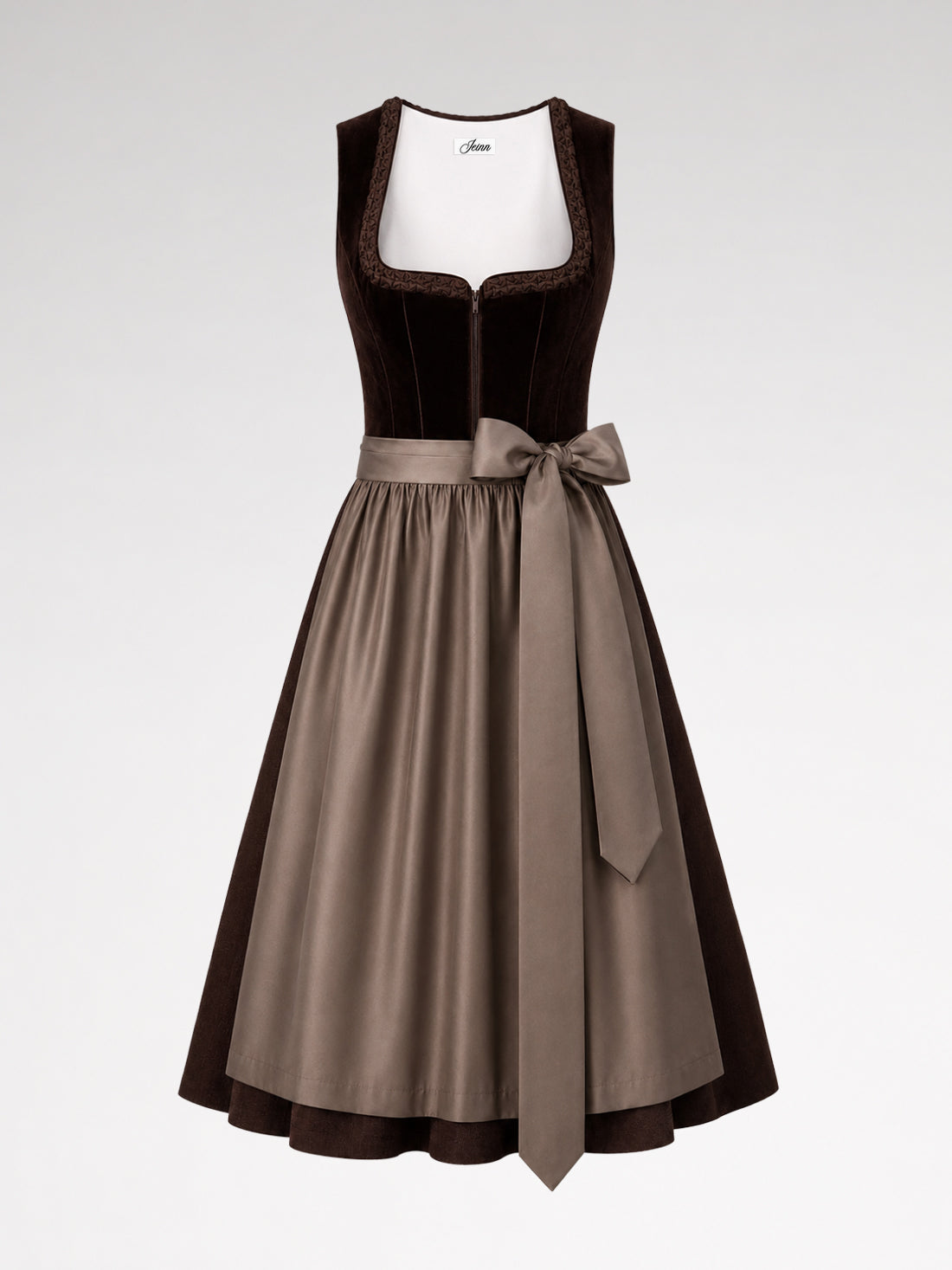 DIRNDL - ISOLDE IN MOKKABRAUN front view