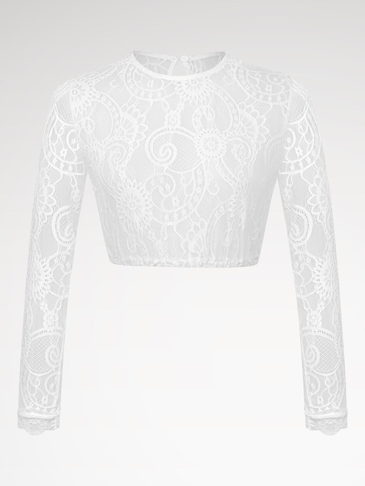 White round -last long arm women dirndl blouses