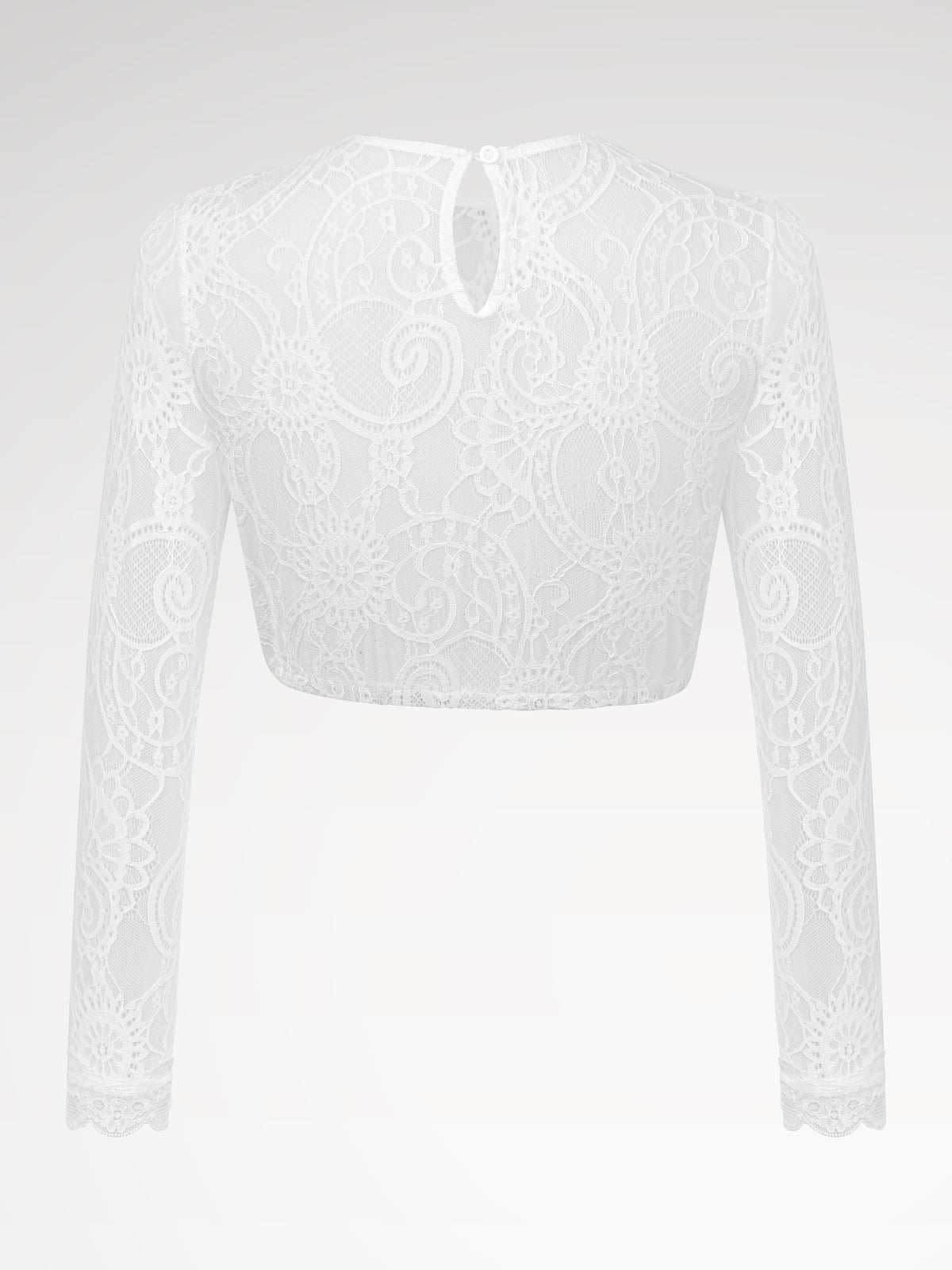 White round -last long arm women dirndl blouses