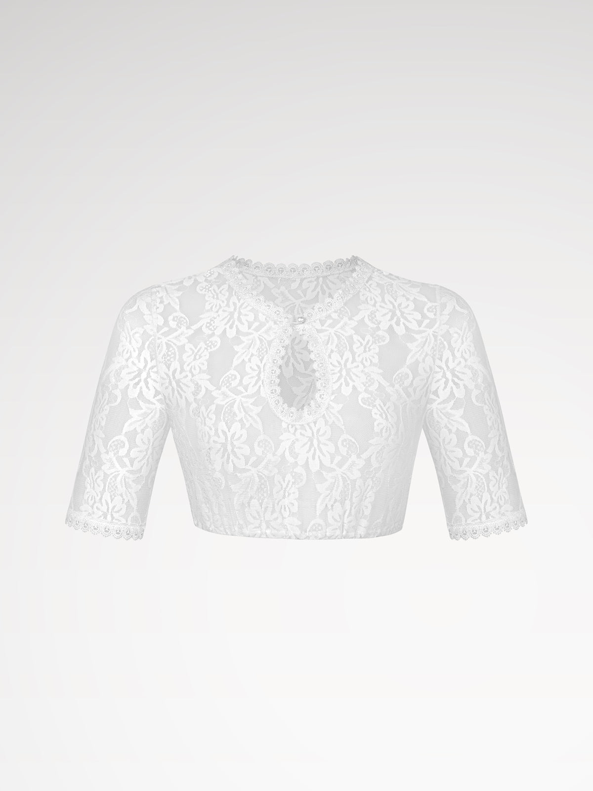 White hole neckline Halbworm women dirndlblous