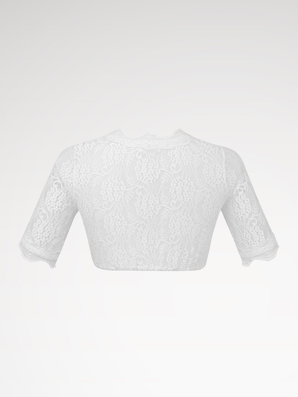 White V-neck shortarm women dirndl blouses