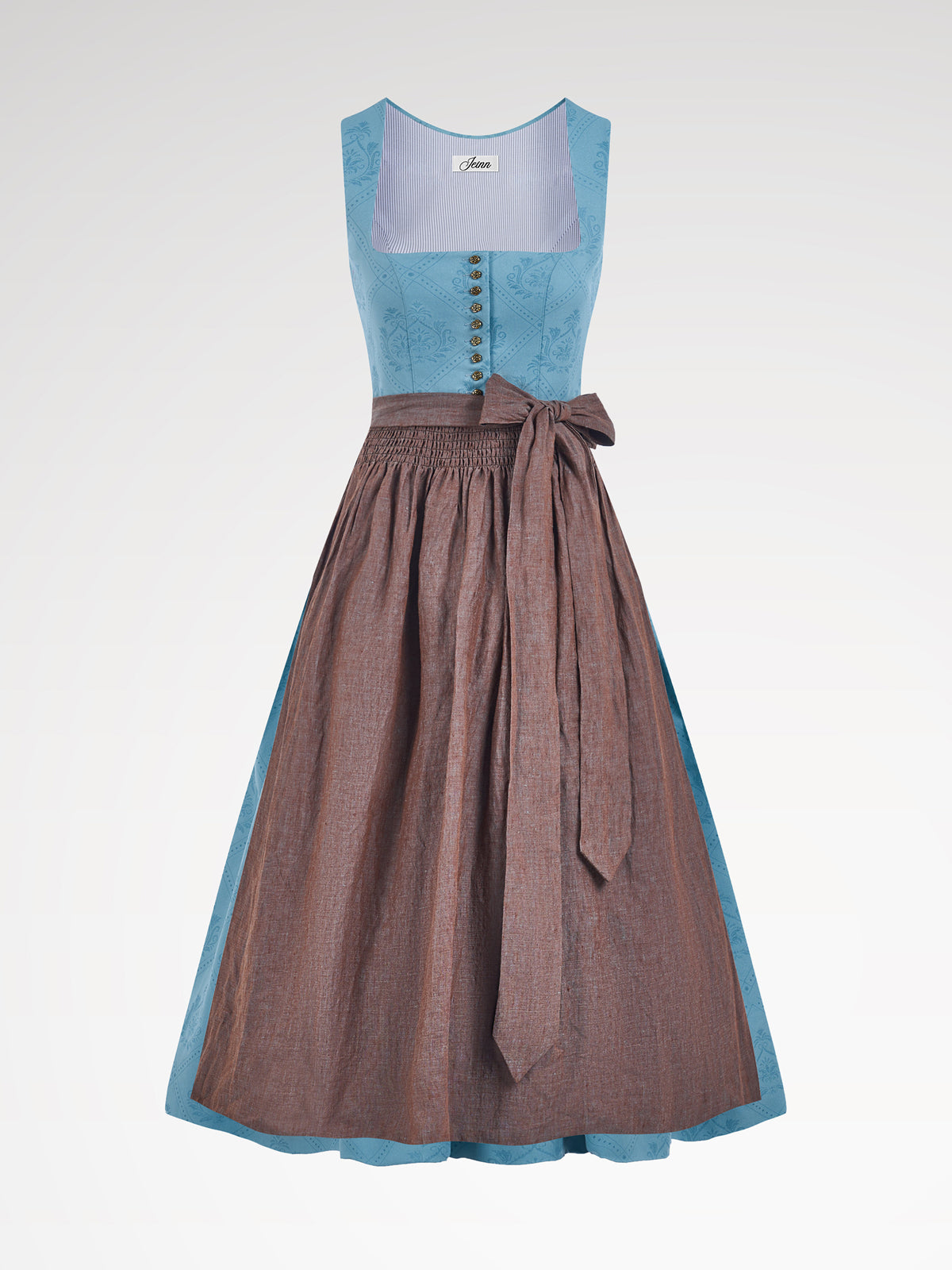 Modré rovné tlačítko tlačítko dirndl