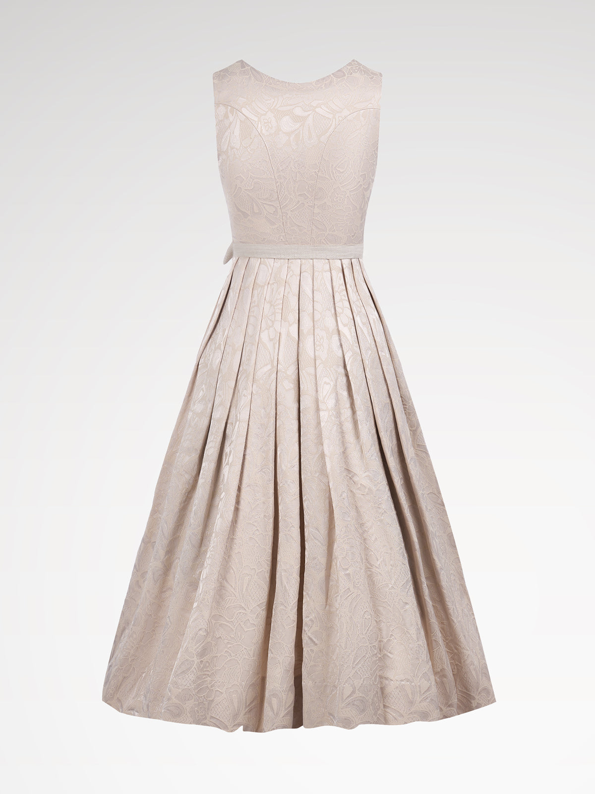 Beige rechte knopknop dirndl