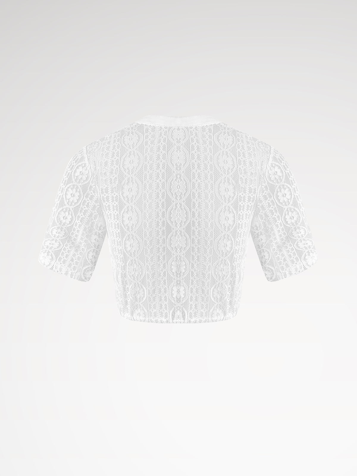 Weiß Rundhals dirndlblous