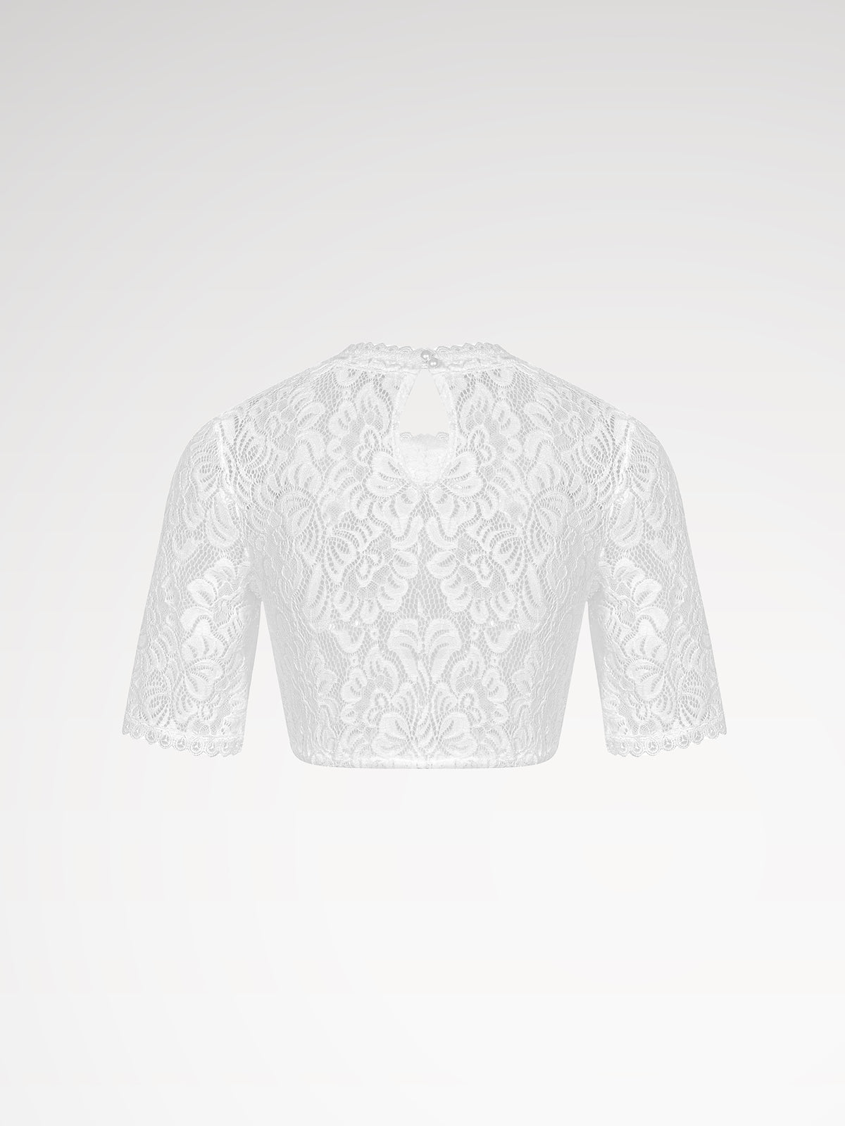 White highly closed dirndl blouses