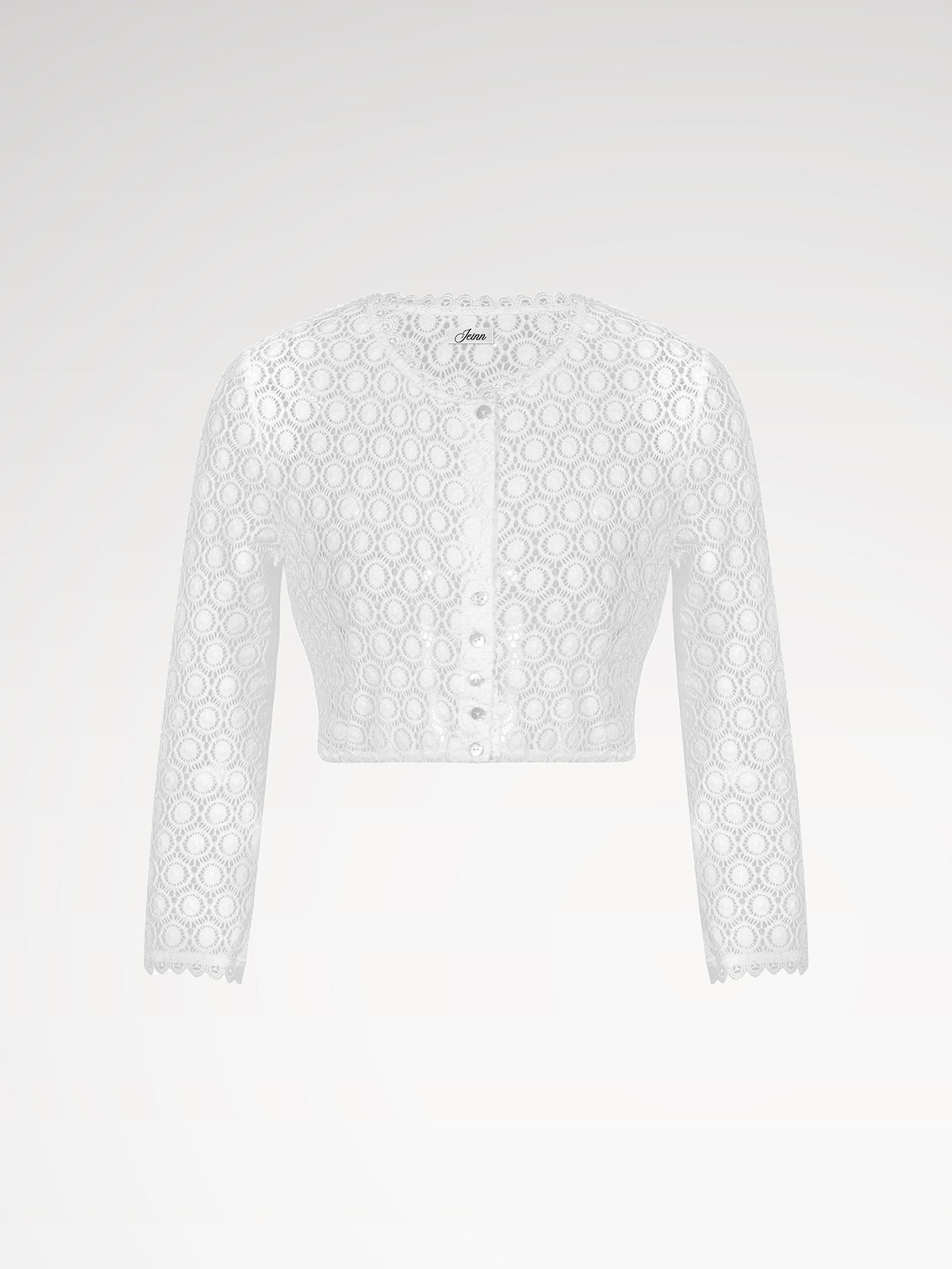 Weiß Rundhals dirndlblous