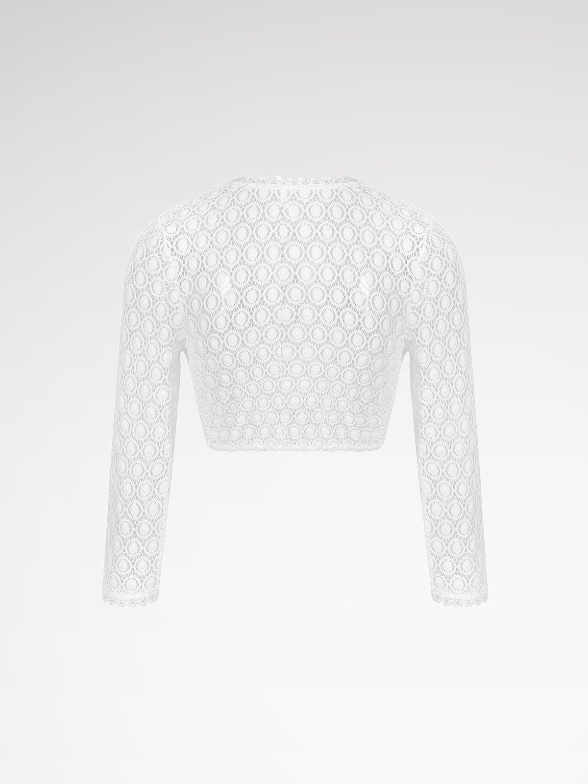 Weiß Rundhals dirndlblous