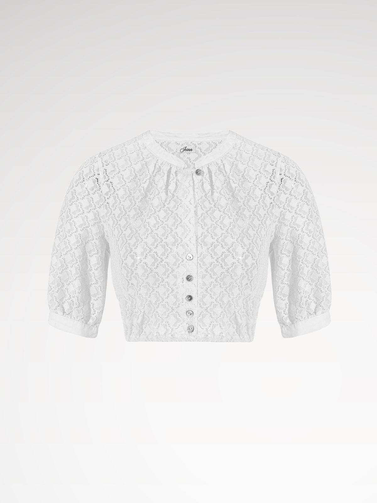 White highly closed dirndl blouses