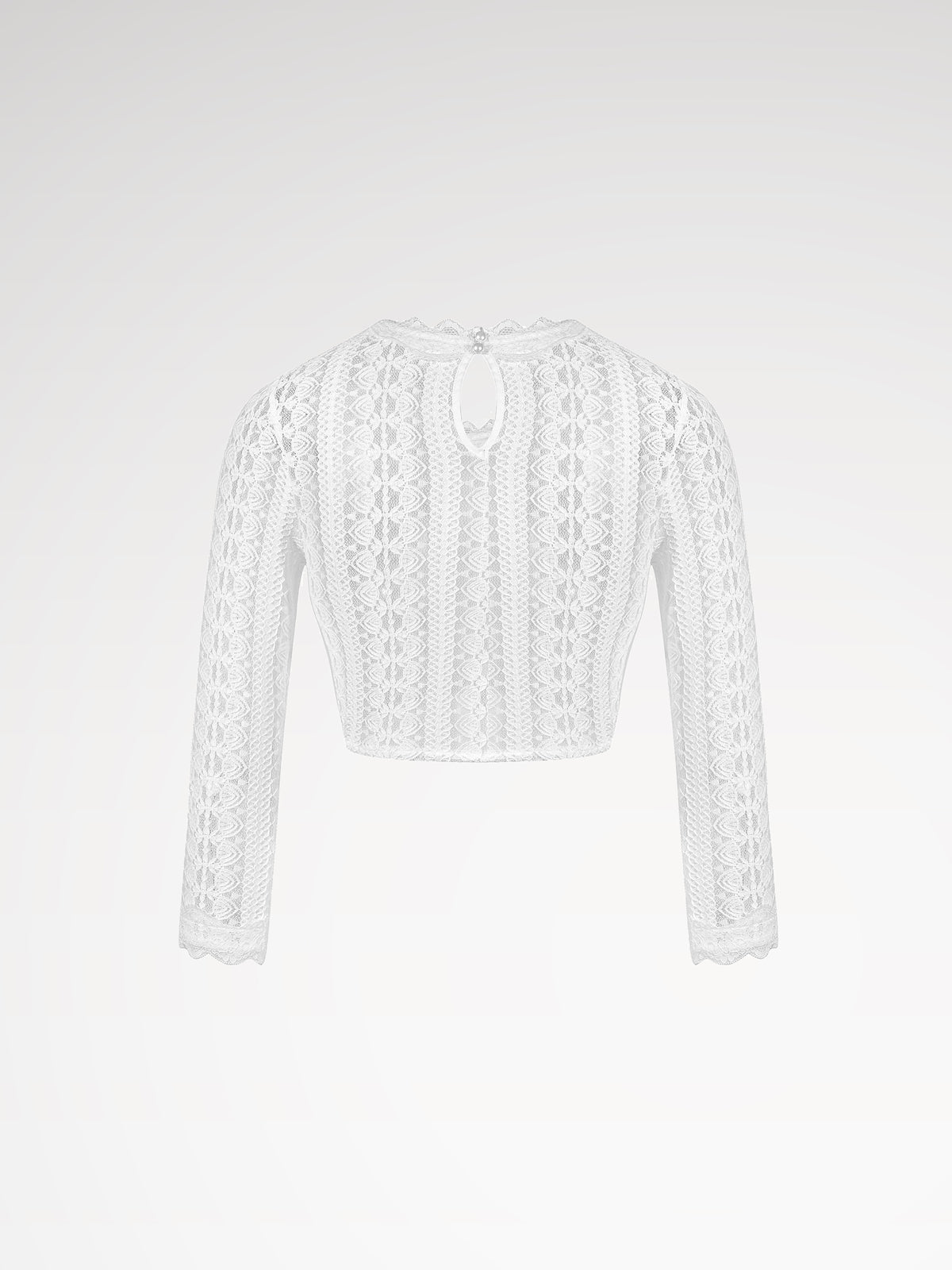 Weiß Rundhals dirndlblous