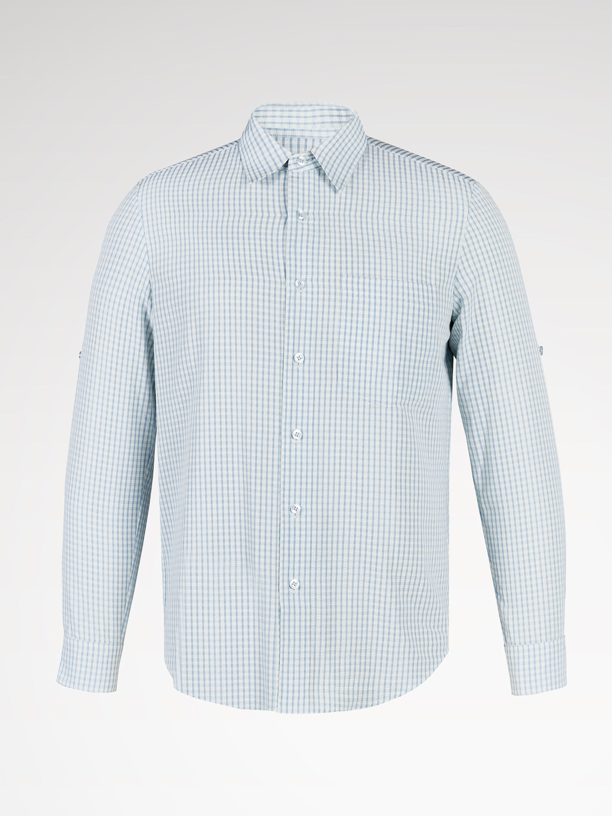 Blue reversible collar shirts