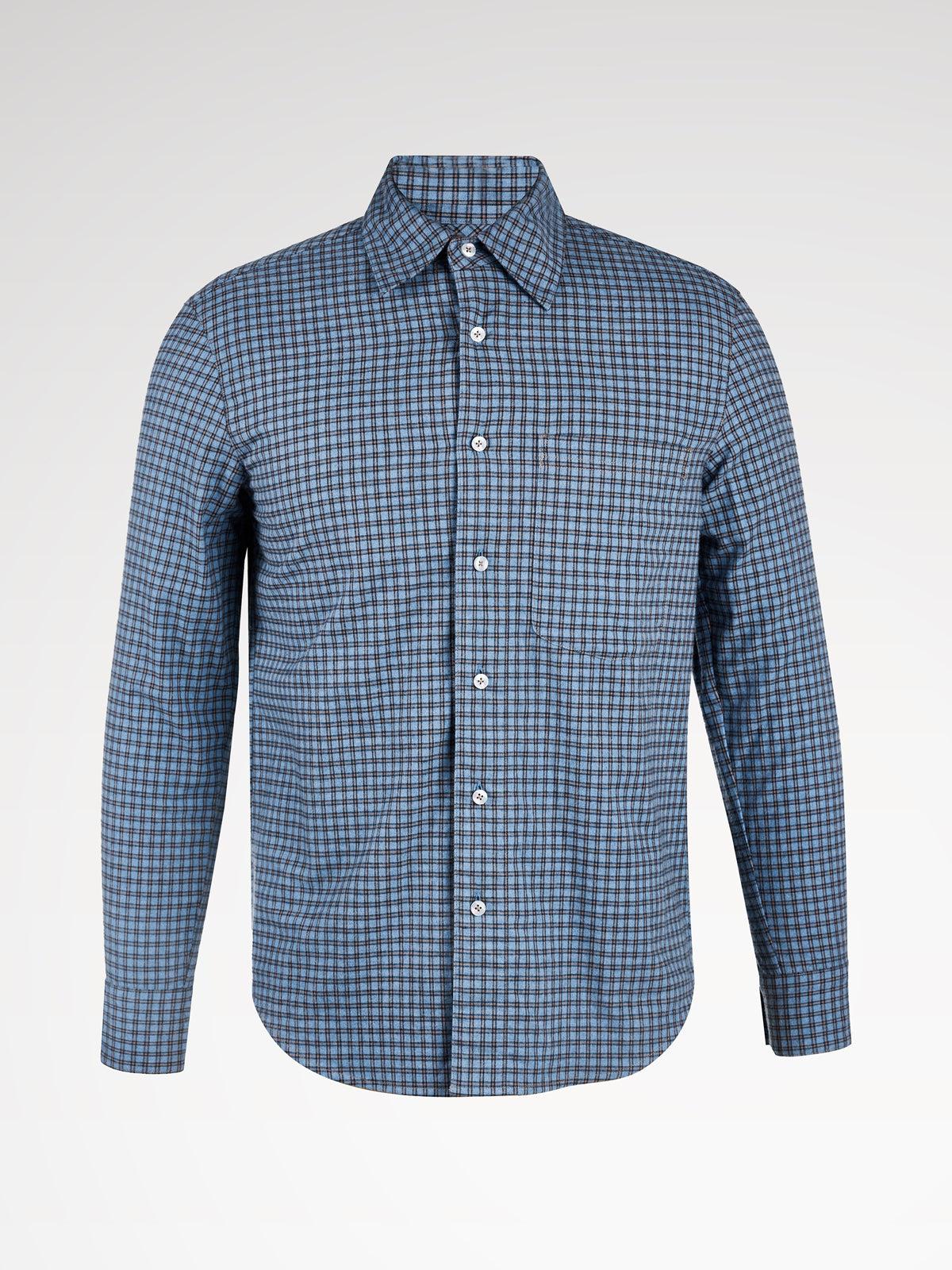 Blue reversible collar shirts
