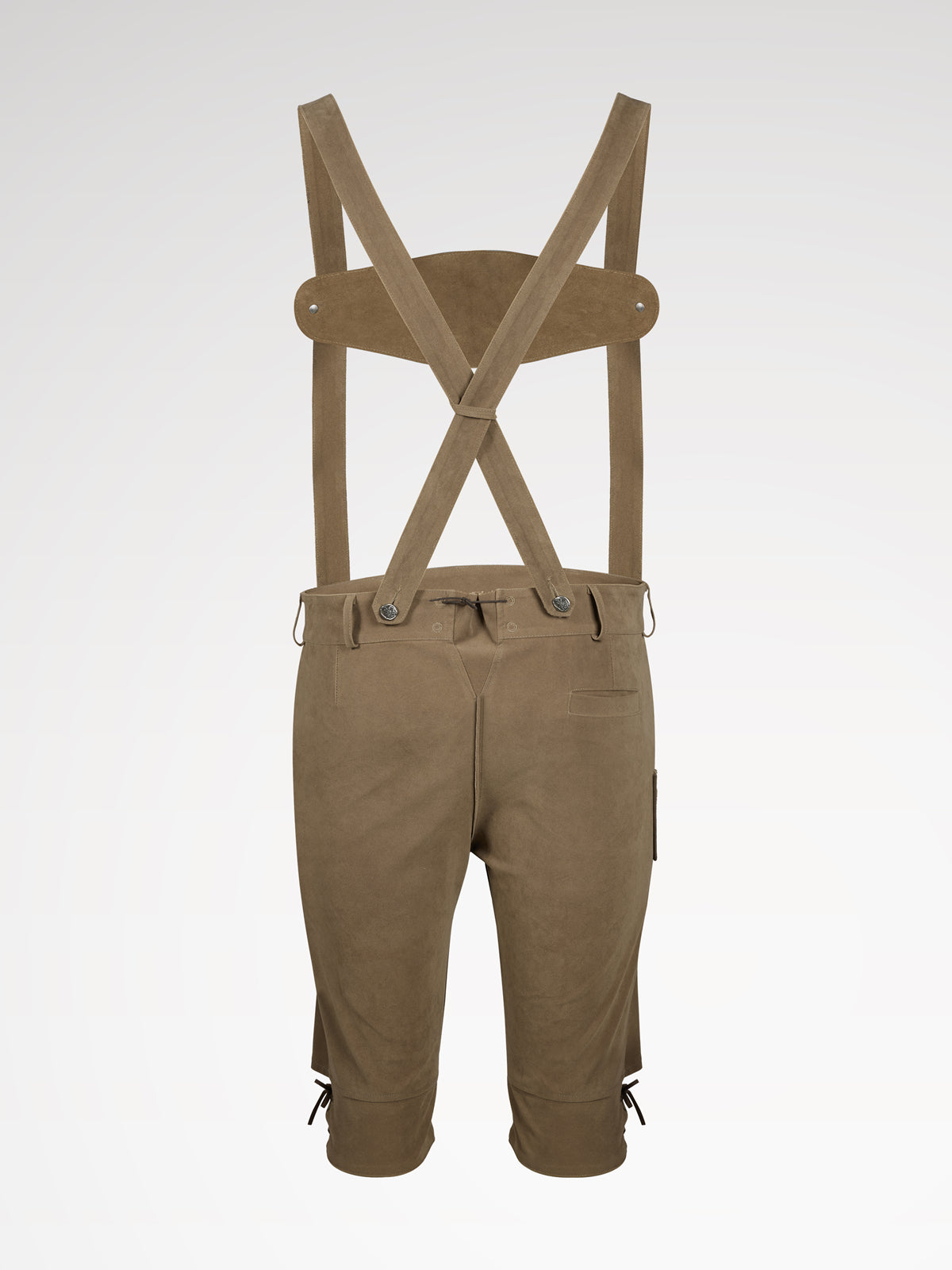 Hnědá knoflíky kožené kalhoty