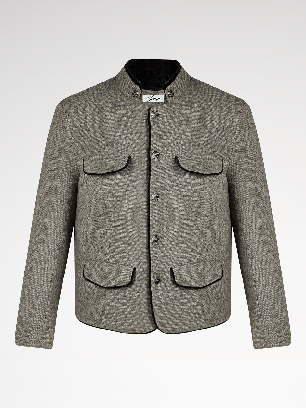 Šedá vysoce uzavřená janker