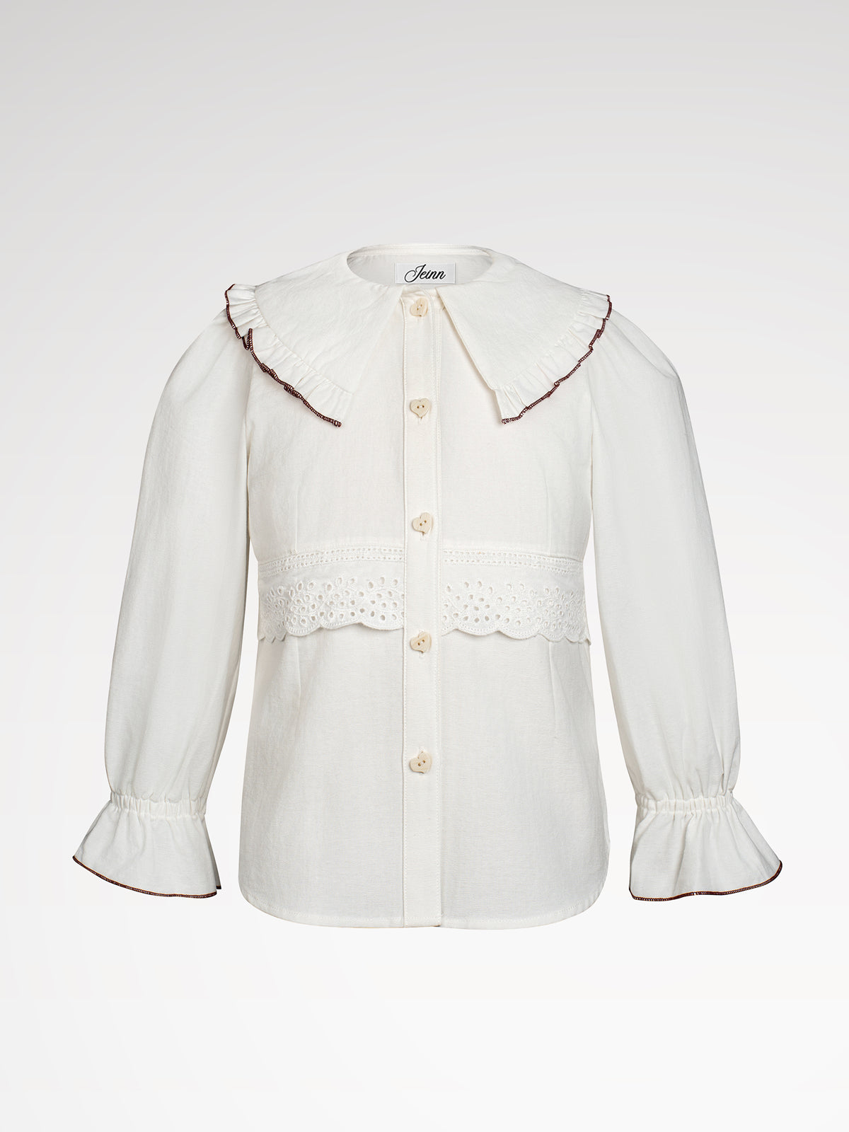 Children white reverse collar dirndlblous