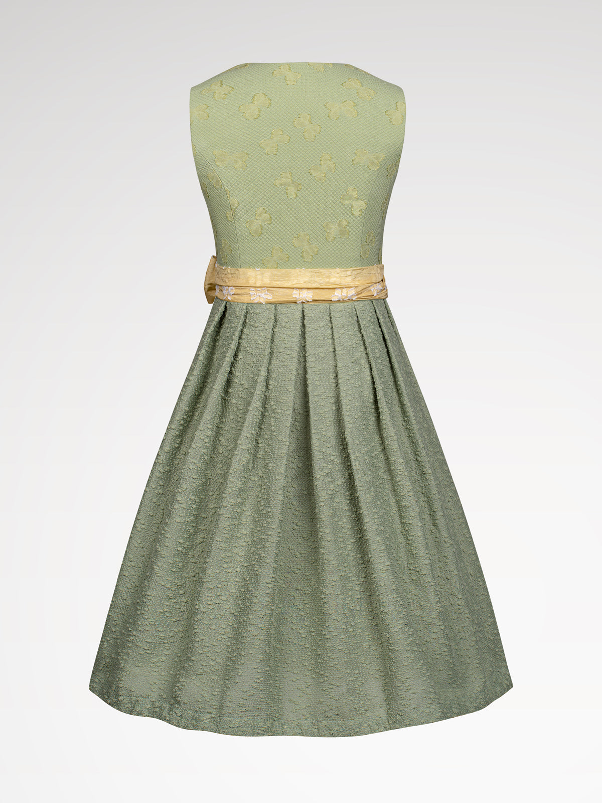 Children green zipper at the front dirndl