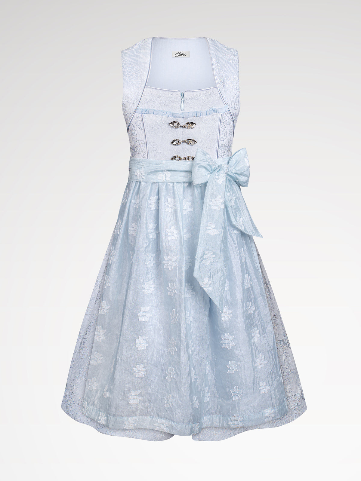 Children blue zipper at the front dirndl