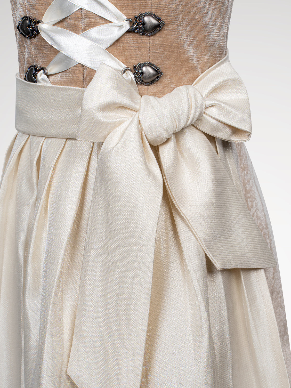 Children brown zipper at the front dirndl