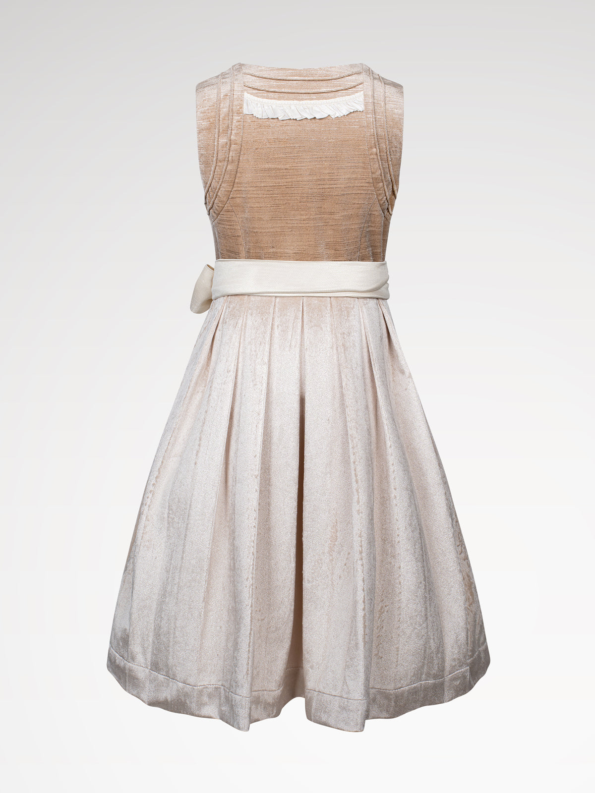 Children brown zipper at the front dirndl