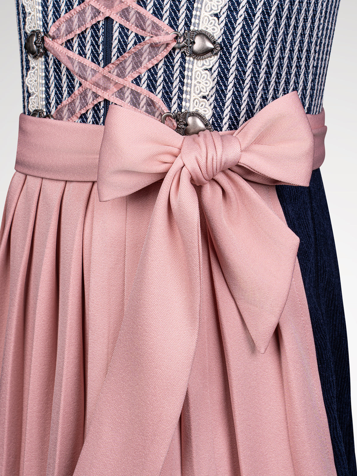 Children black zipper at the front dirndl