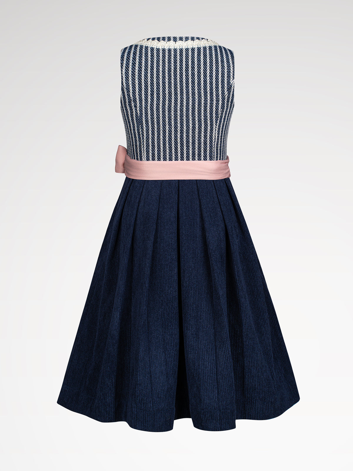 Children black zipper at the front dirndl