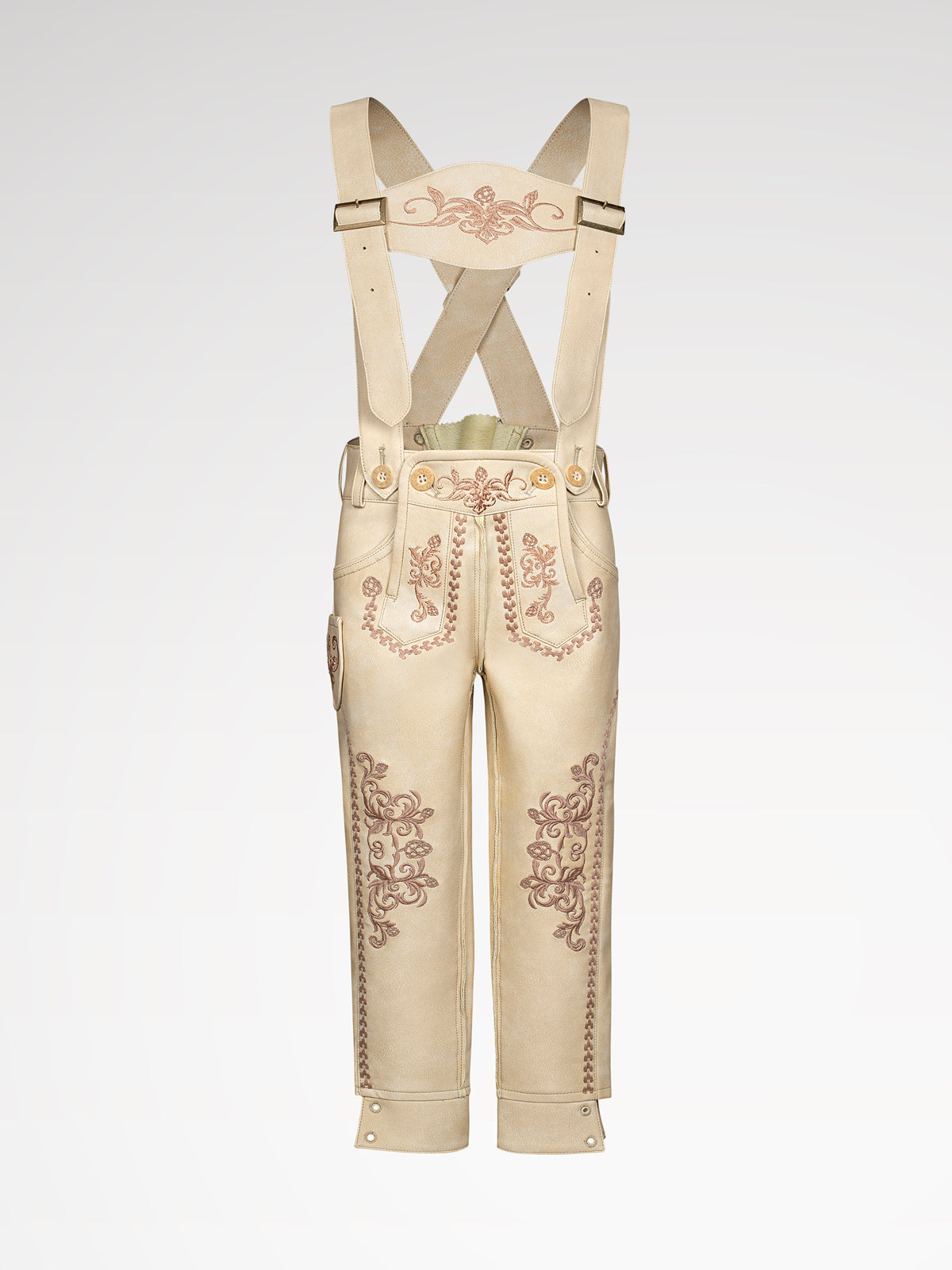 Children white leather pants