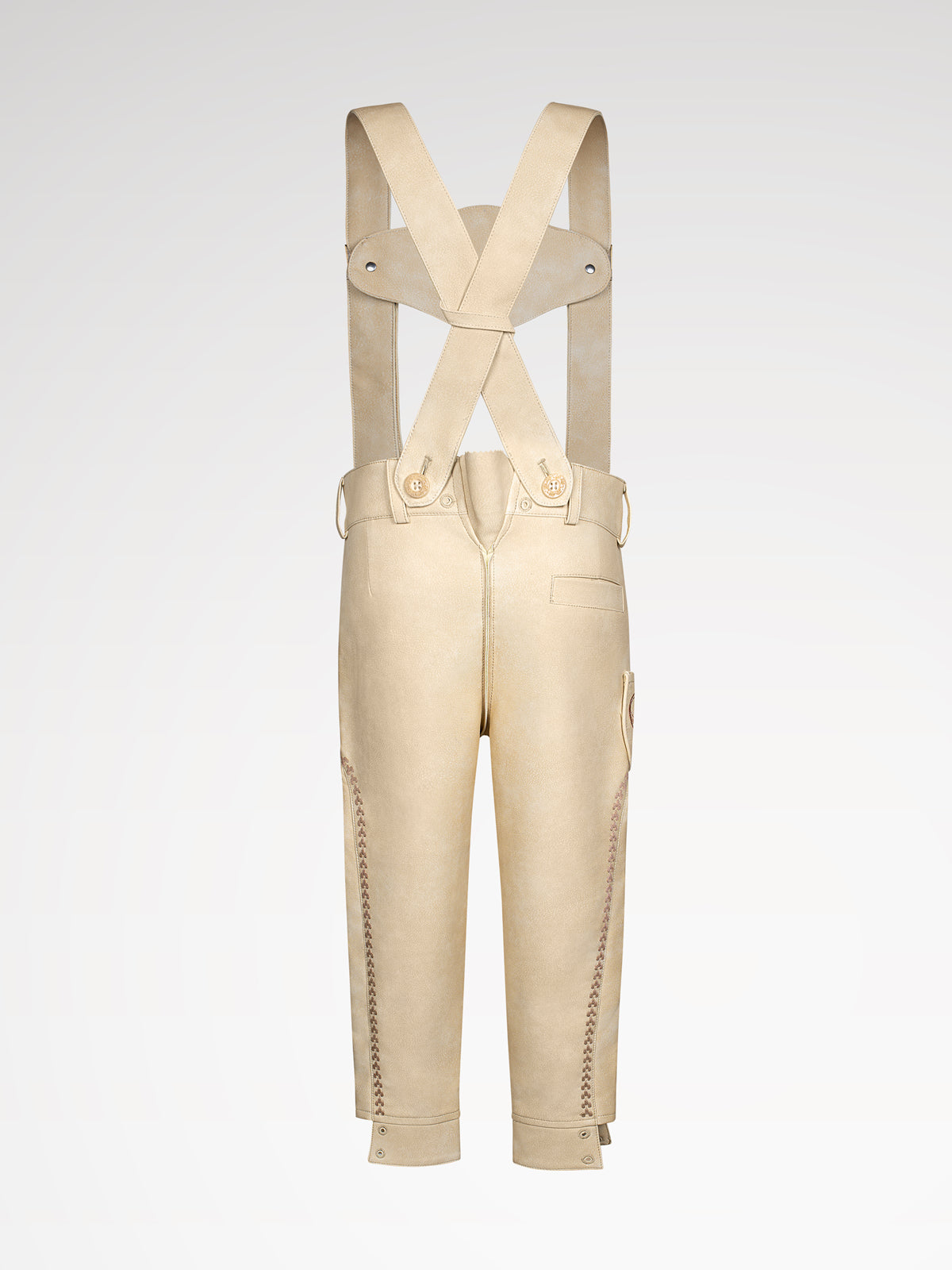 Children white leather pants