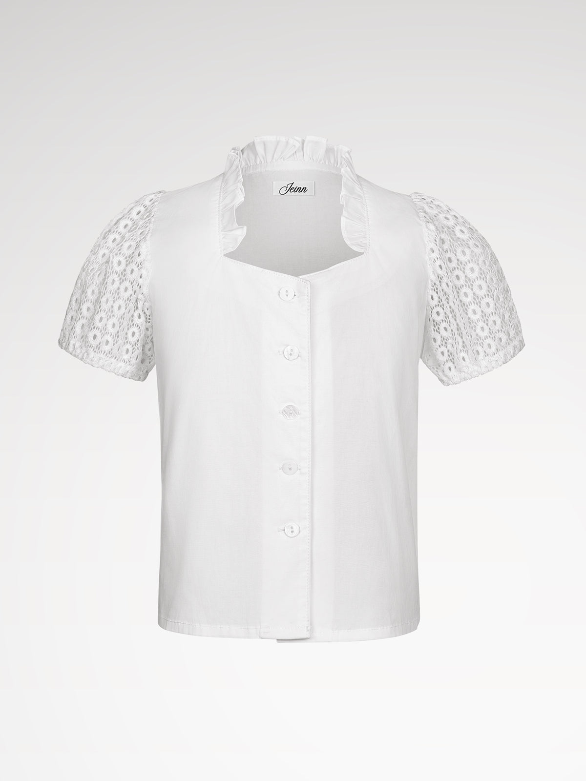 Children white cardiac neckline dirndlblous