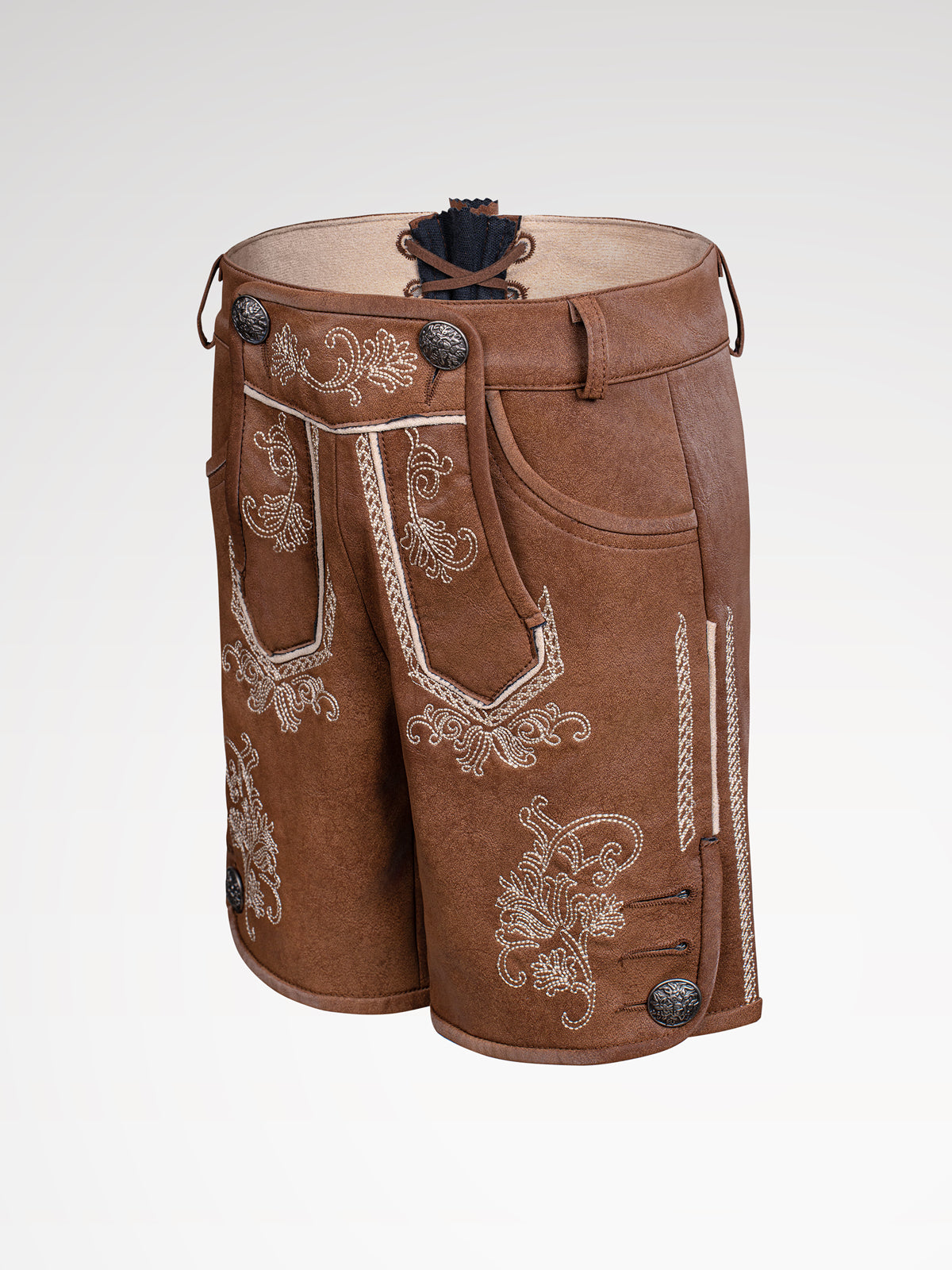 Děti hnědé kožené kalhoty