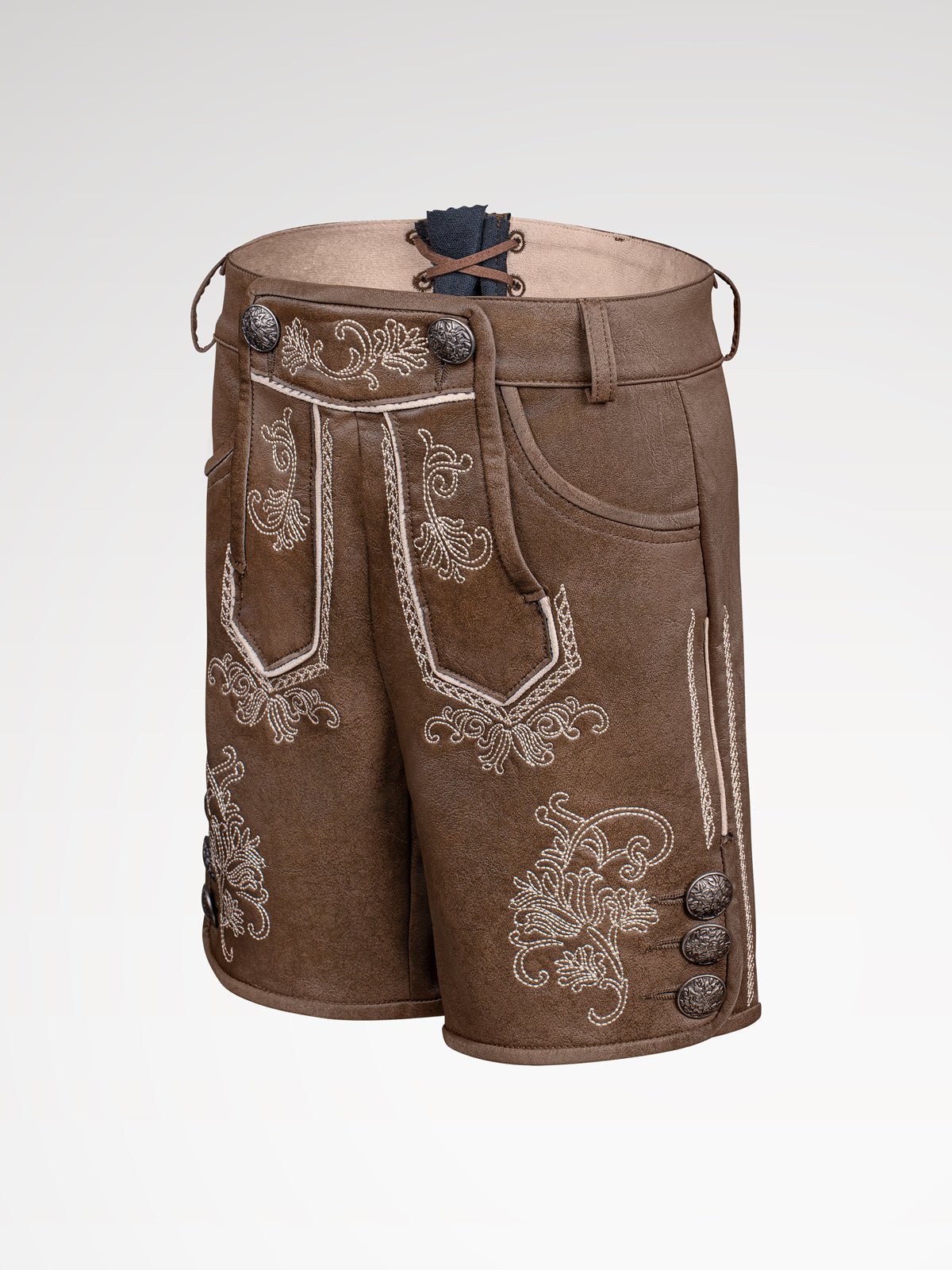 Children brown leather pants