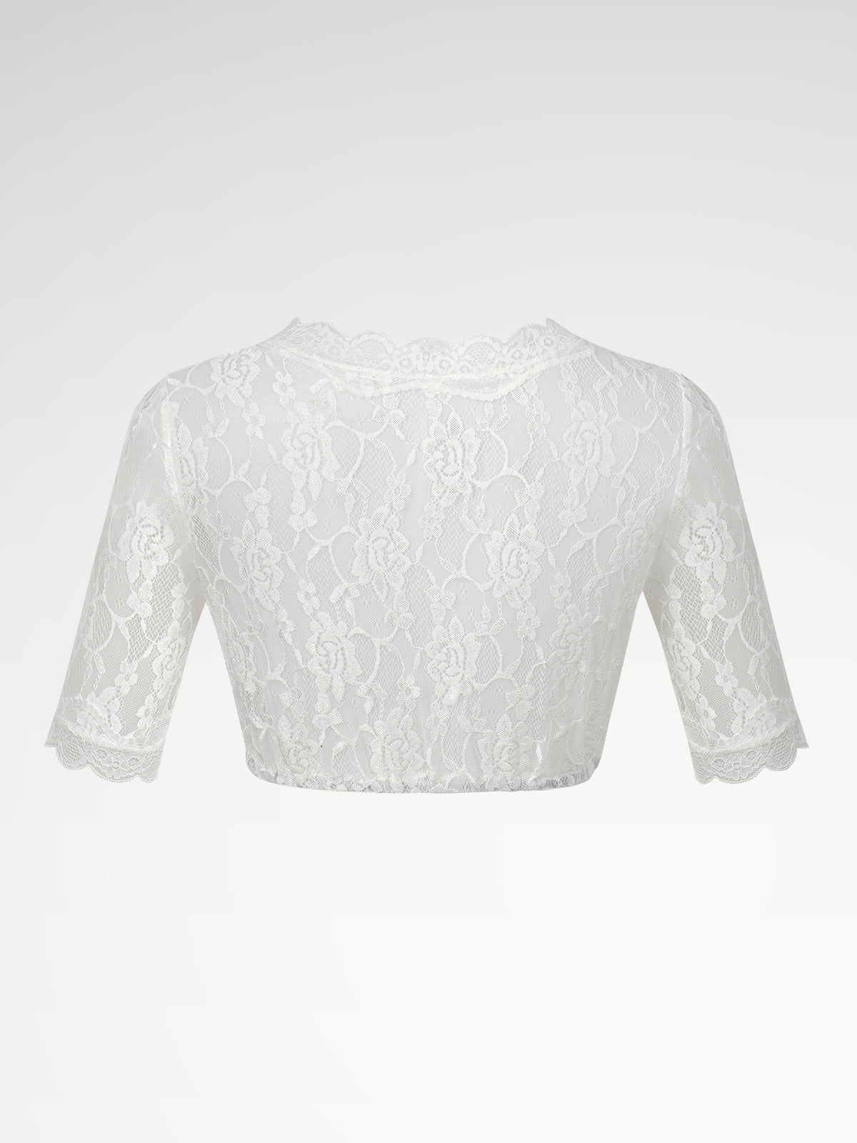 White V-neck Halklm Women Dirndlblous