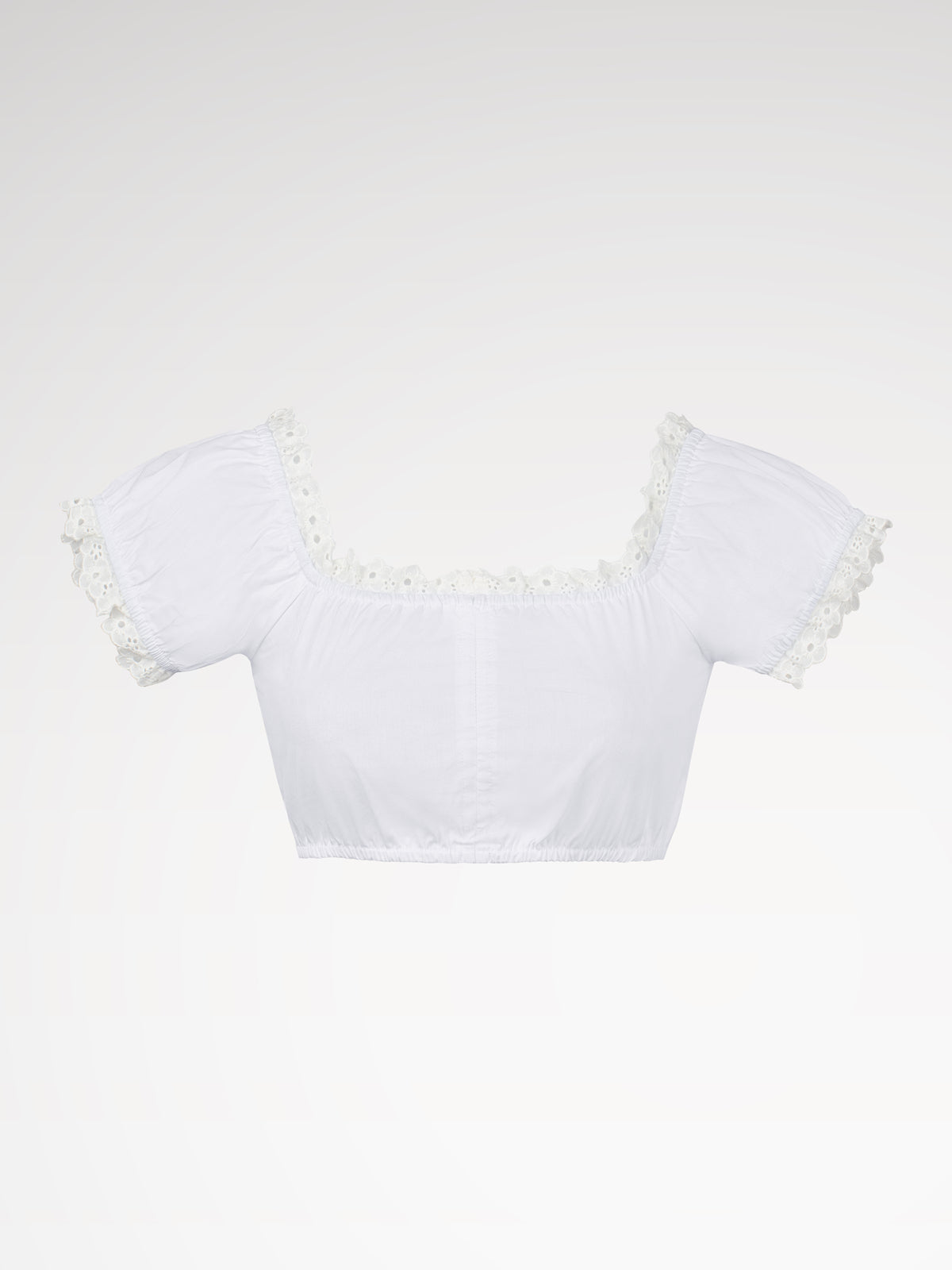 White shoulder -free excerpt shortarm women dirndl blouses