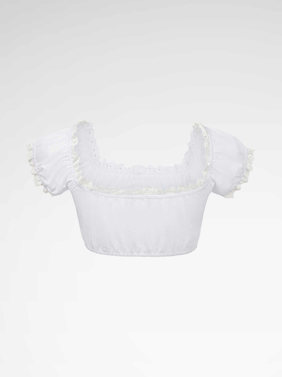 White shoulder -free excerpt shortarm women dirndl blouses