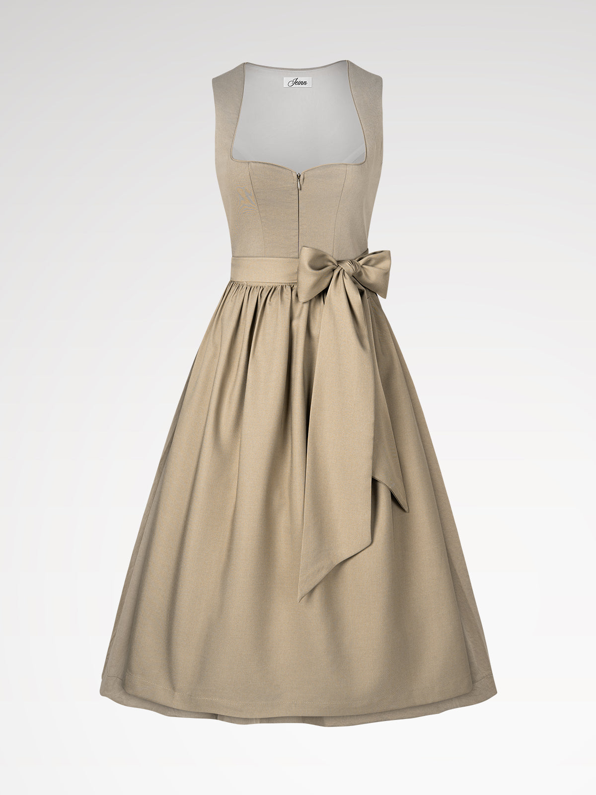 Women's green zipper at the front dirndl