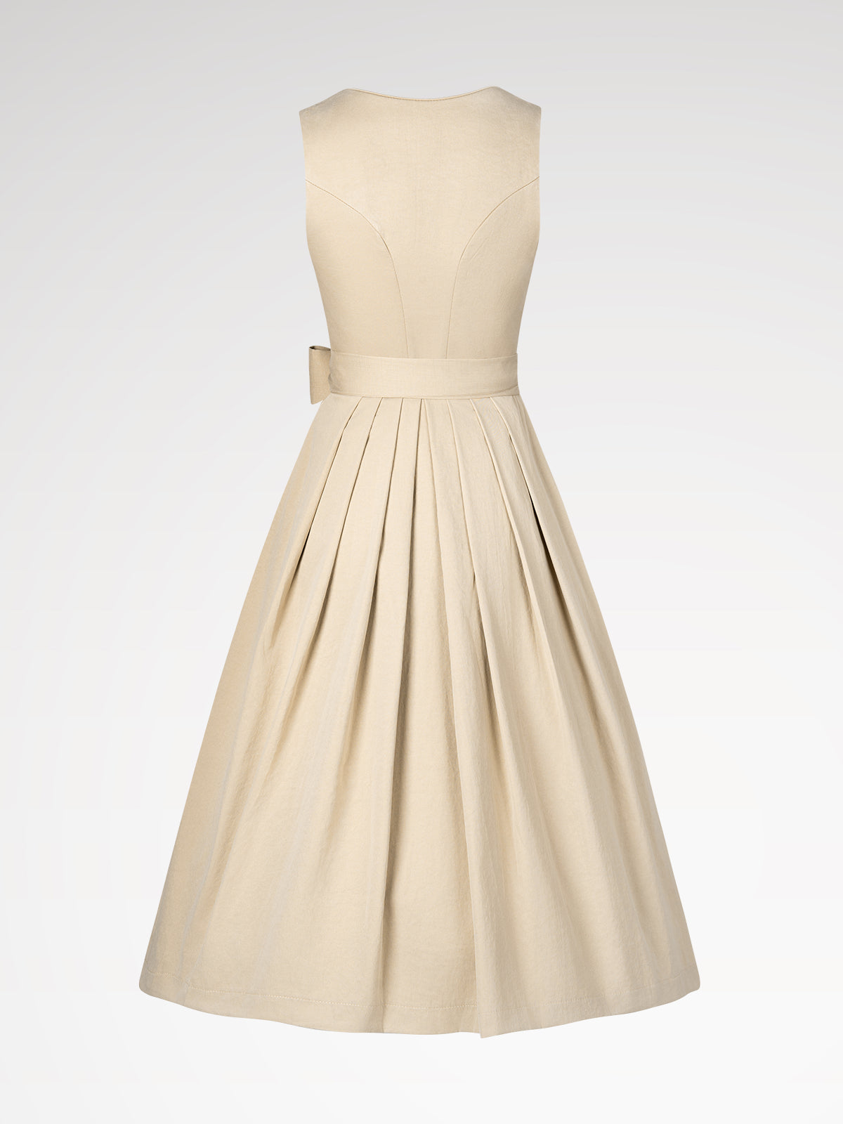 Women beige zipper at the front dirndl