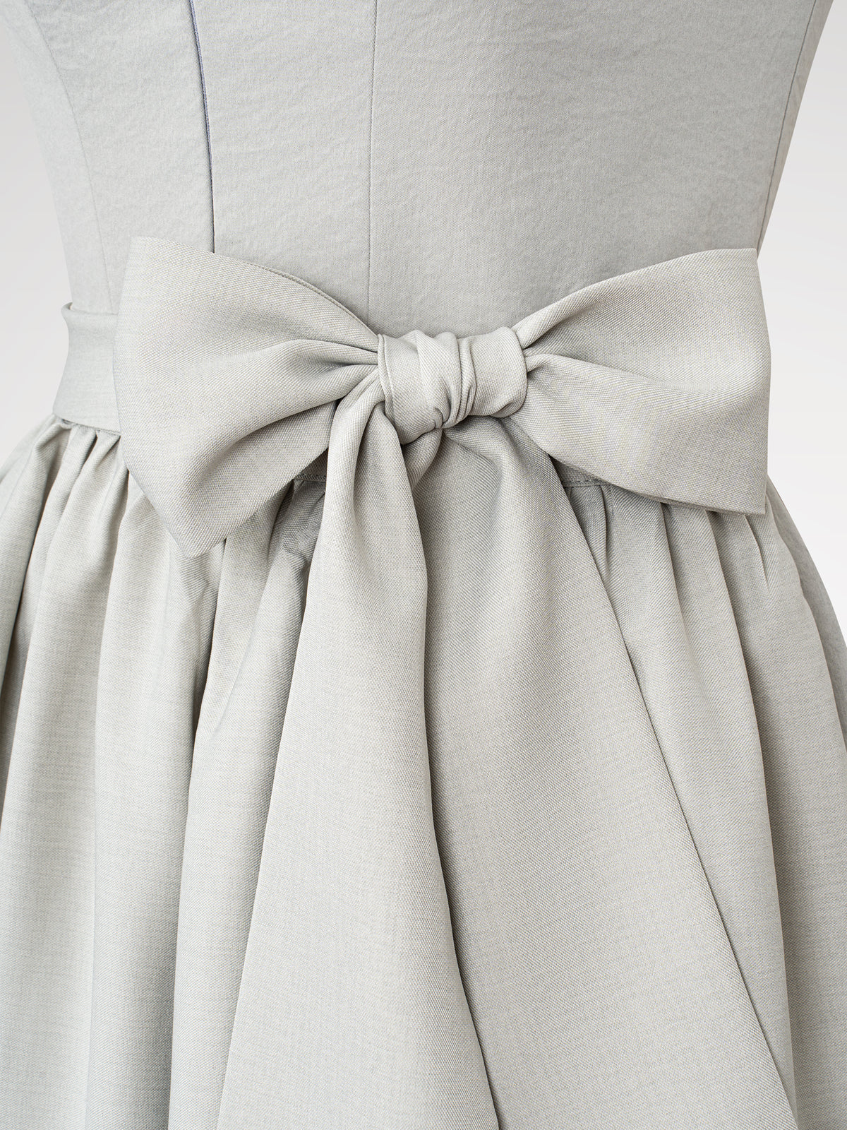 Women's gray zipper at the front dirndl