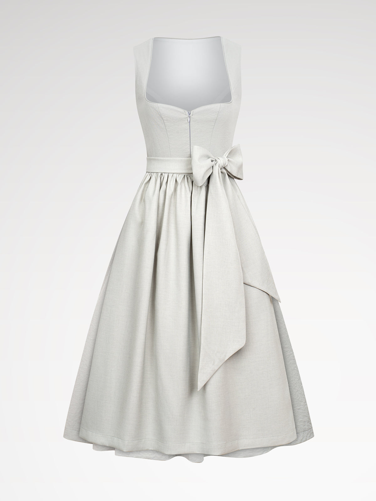 Women's gray zipper at the front dirndl