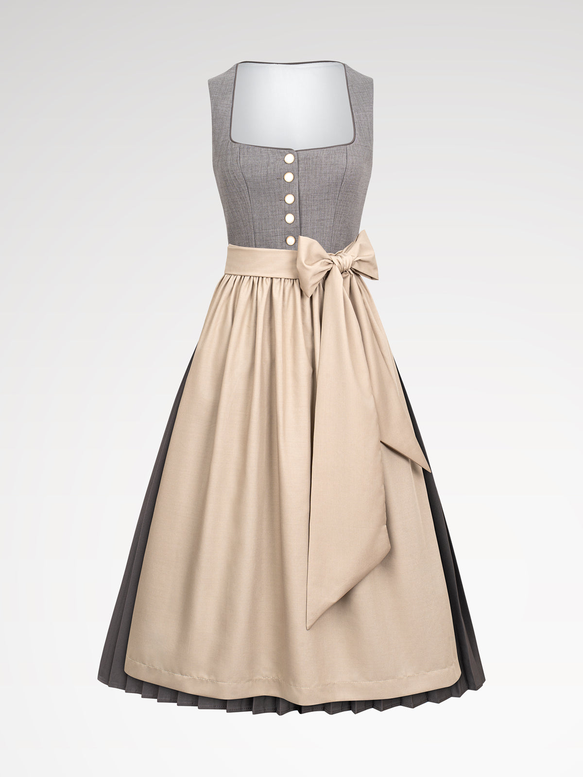 Ladies gray button dirndl