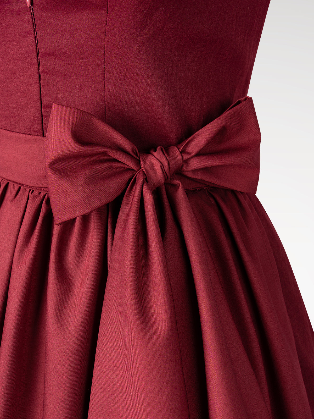 Women's red zipper at the front dirndl