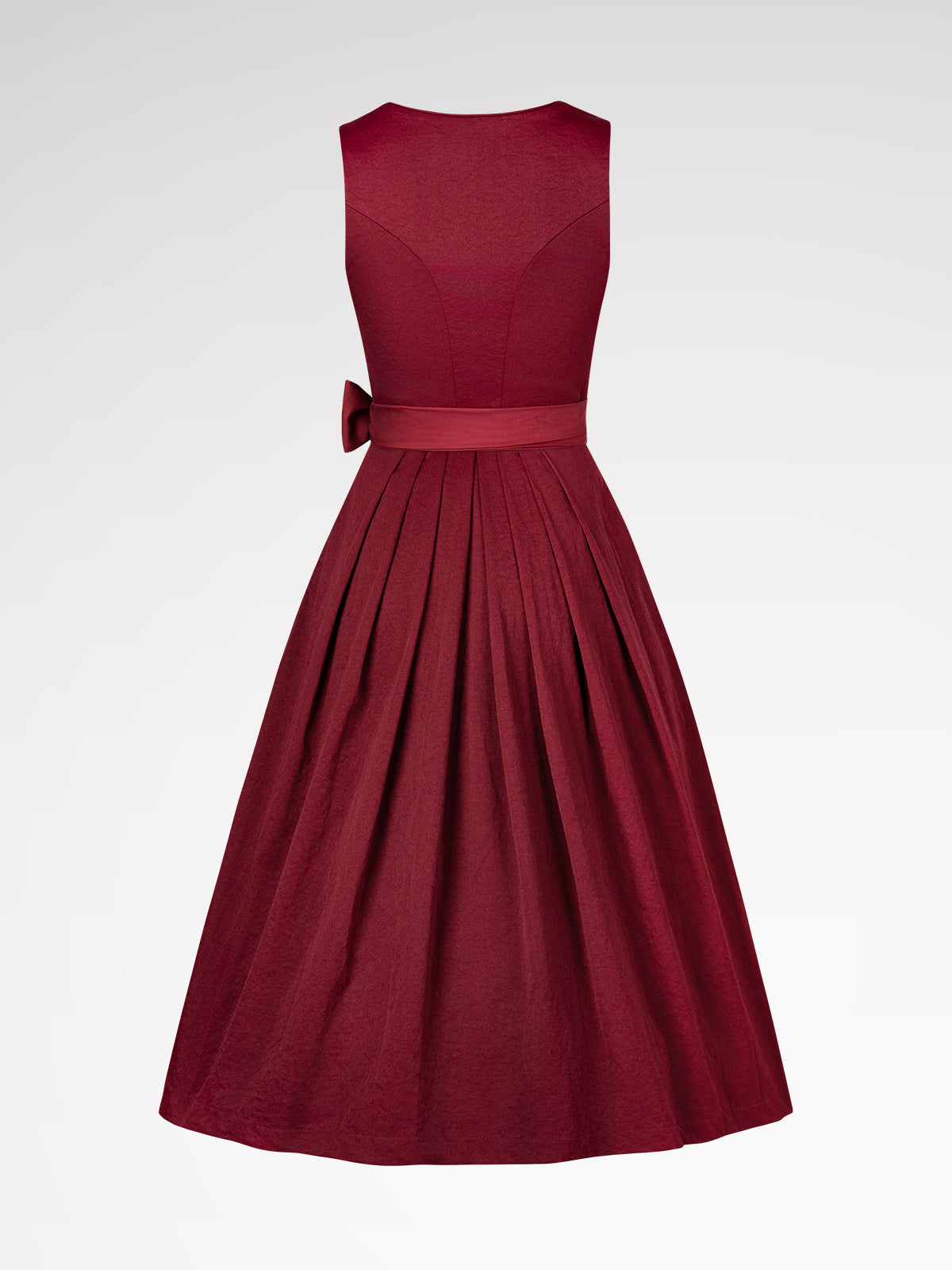 Women's red zipper at the front dirndl