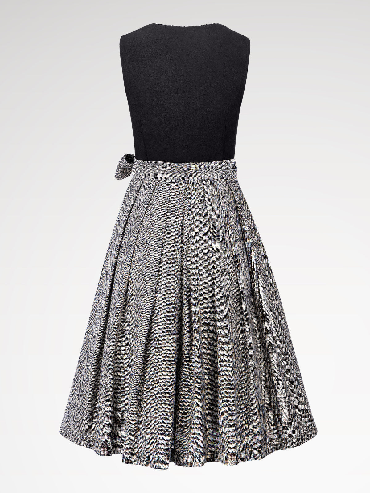 Dirndl 60cm, Dirndl mit Reißverschluss und Dirndlbluse Hochgeschlossen Schwarz: Tradition trifft Modernität